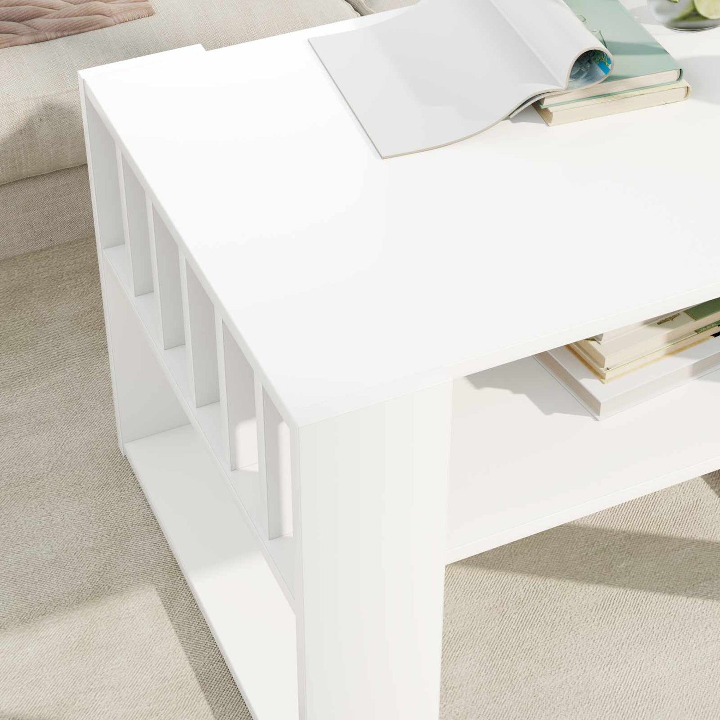 Kaffebord Hvit 66 x 49,5 x 45 cm Konstruert tre