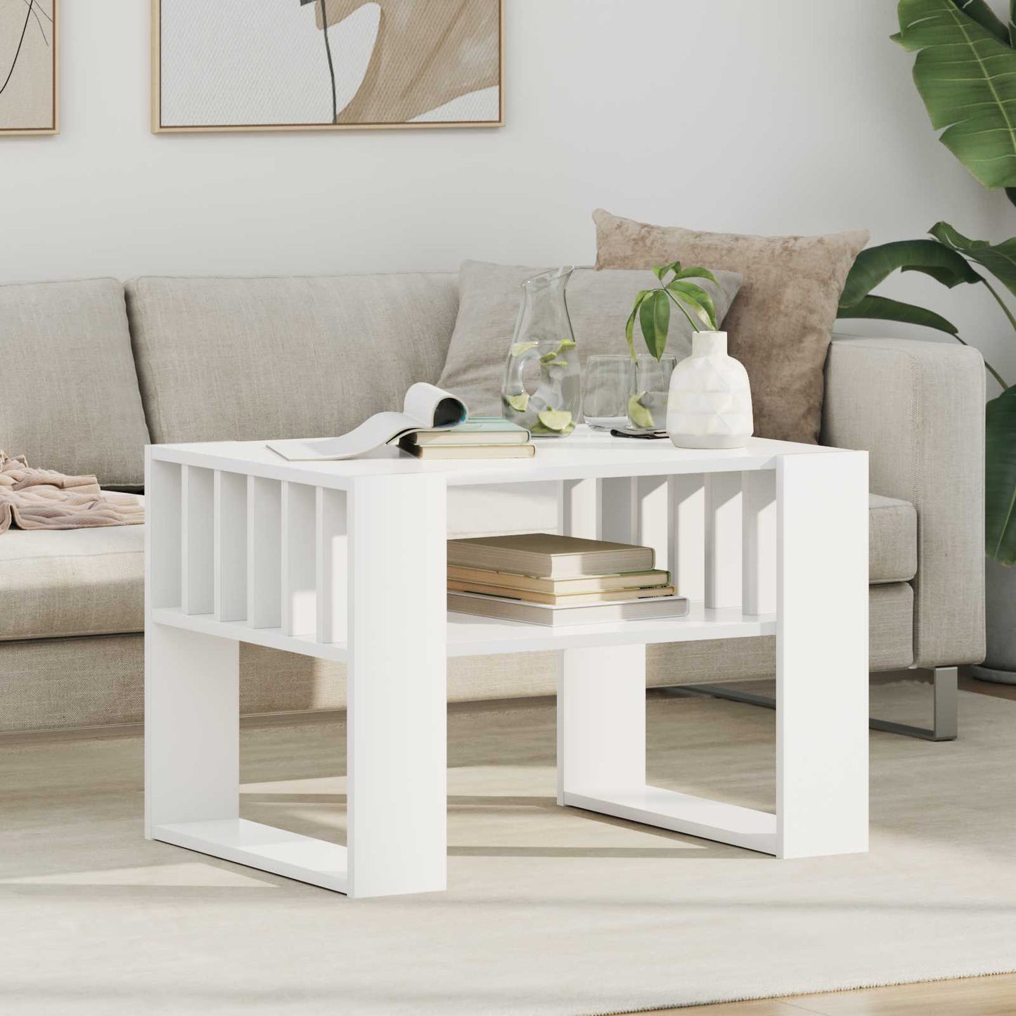 Kaffebord Hvit 66 x 49,5 x 45 cm Konstruert tre