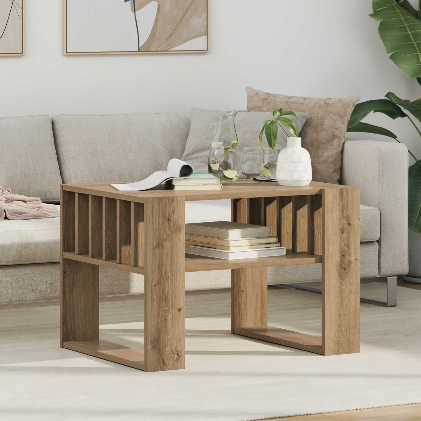 Kaffebord Artisan Eik 66 x 49,5 x 45 cm Konstruert tre