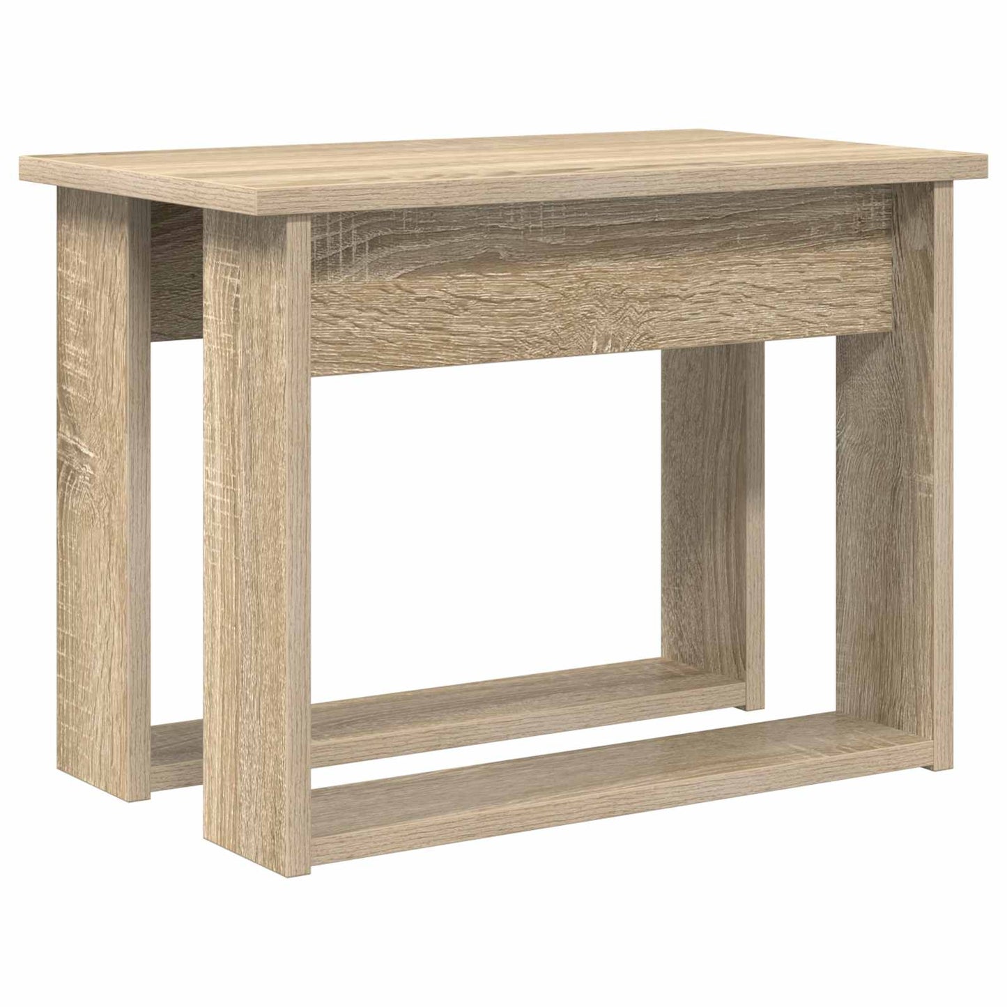 Kaffebord Sett 2 pcs Sonoma eik Konstruert tre