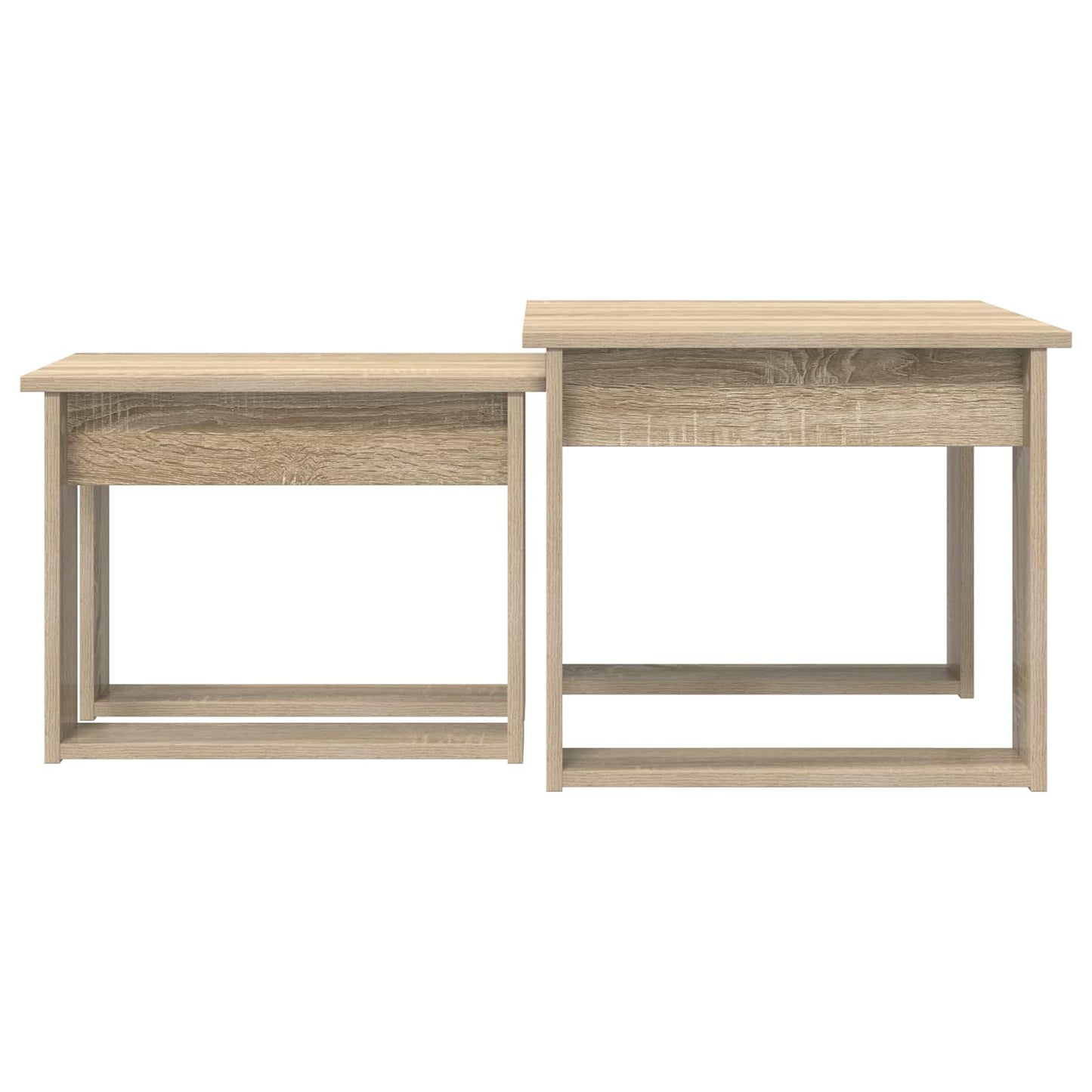 Kaffebord Sett 2 pcs Sonoma eik Konstruert tre