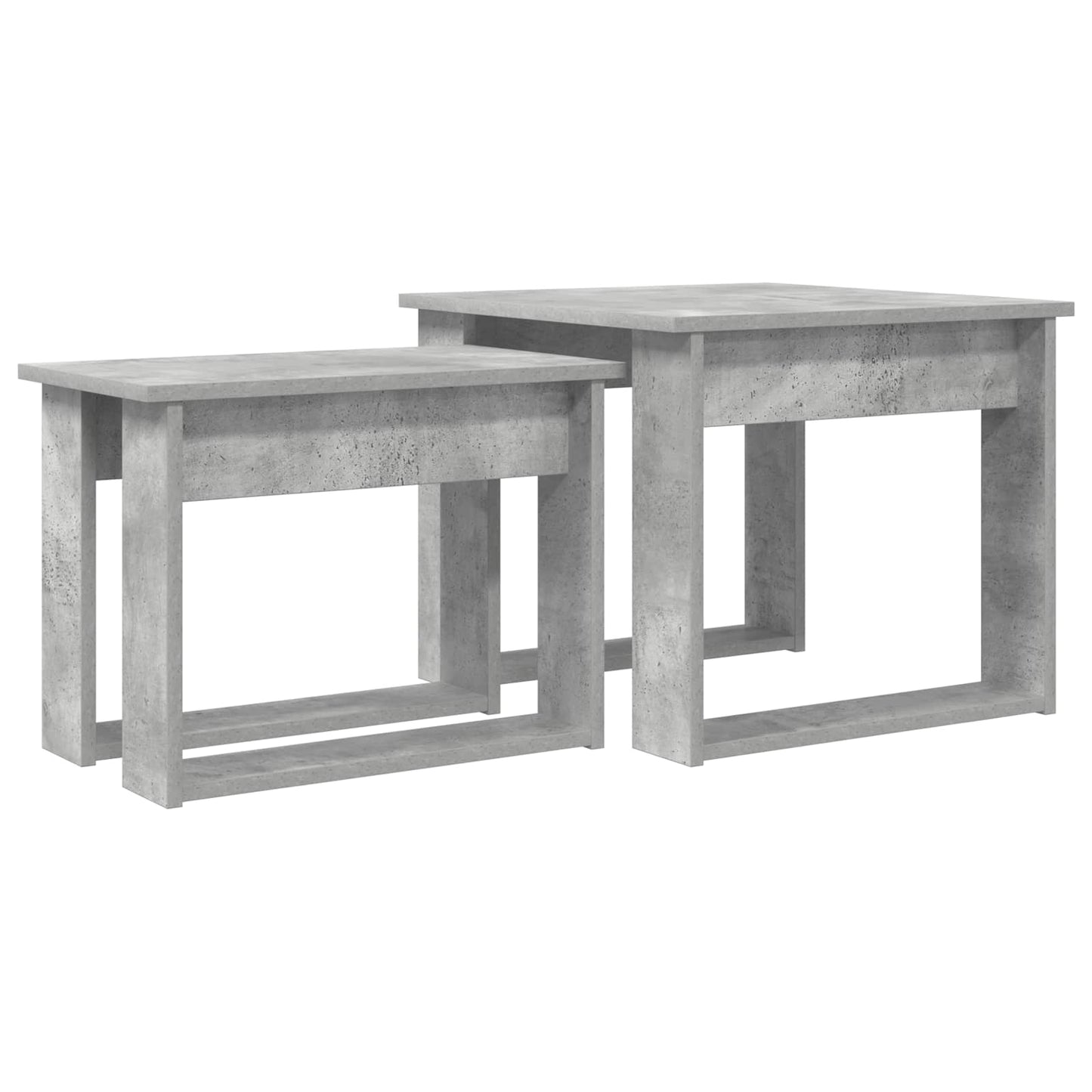 Kaffebord Sett 2 pcs Betonggrå Konstruert tre