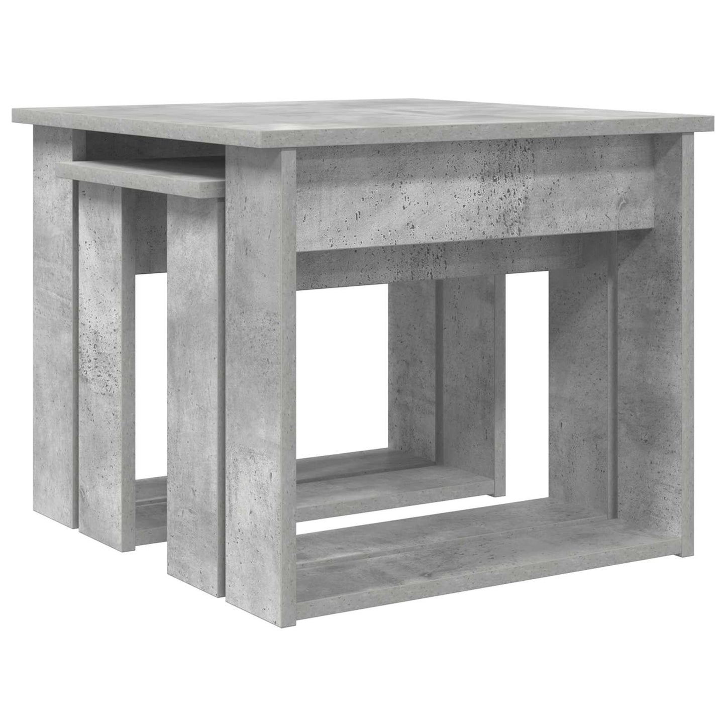 Kaffebord Sett 2 pcs Betonggrå Konstruert tre