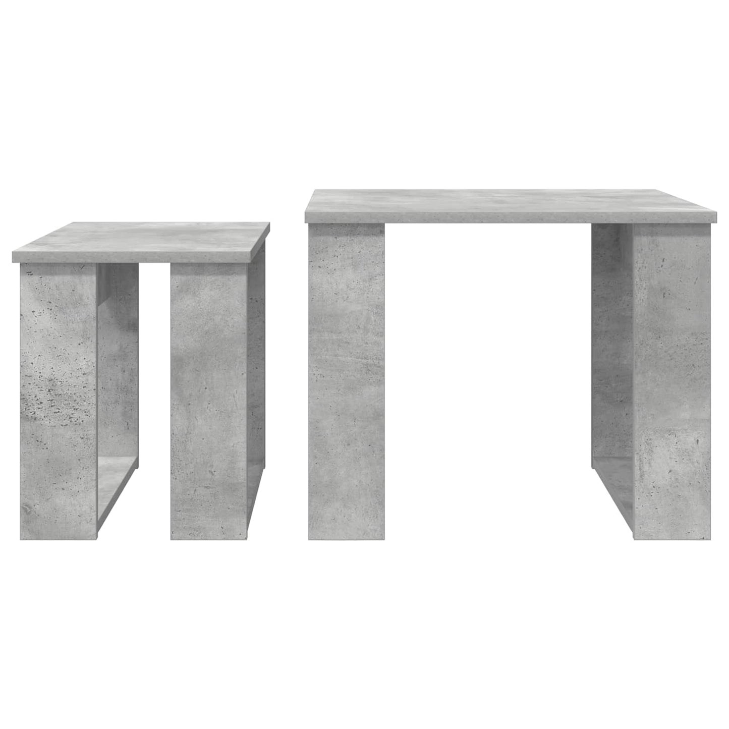 Kaffebord Sett 2 pcs Betonggrå Konstruert tre