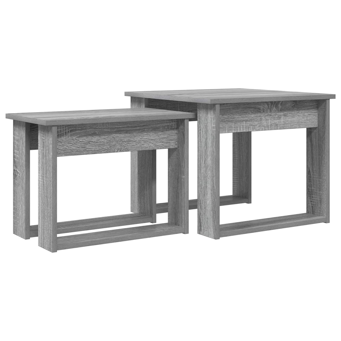 Kaffebord Sett 2 pcs Grå Sonoma Konstruert tre