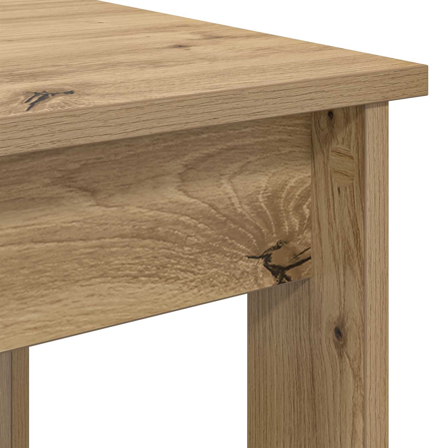 Kaffebord Sett 2 pcs Artisan Eik Konstruert tre