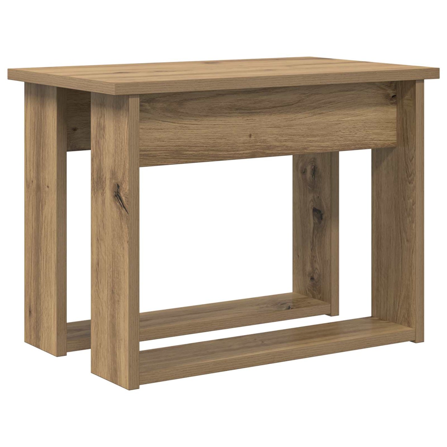 Kaffebord Sett 2 pcs Artisan Eik Konstruert tre