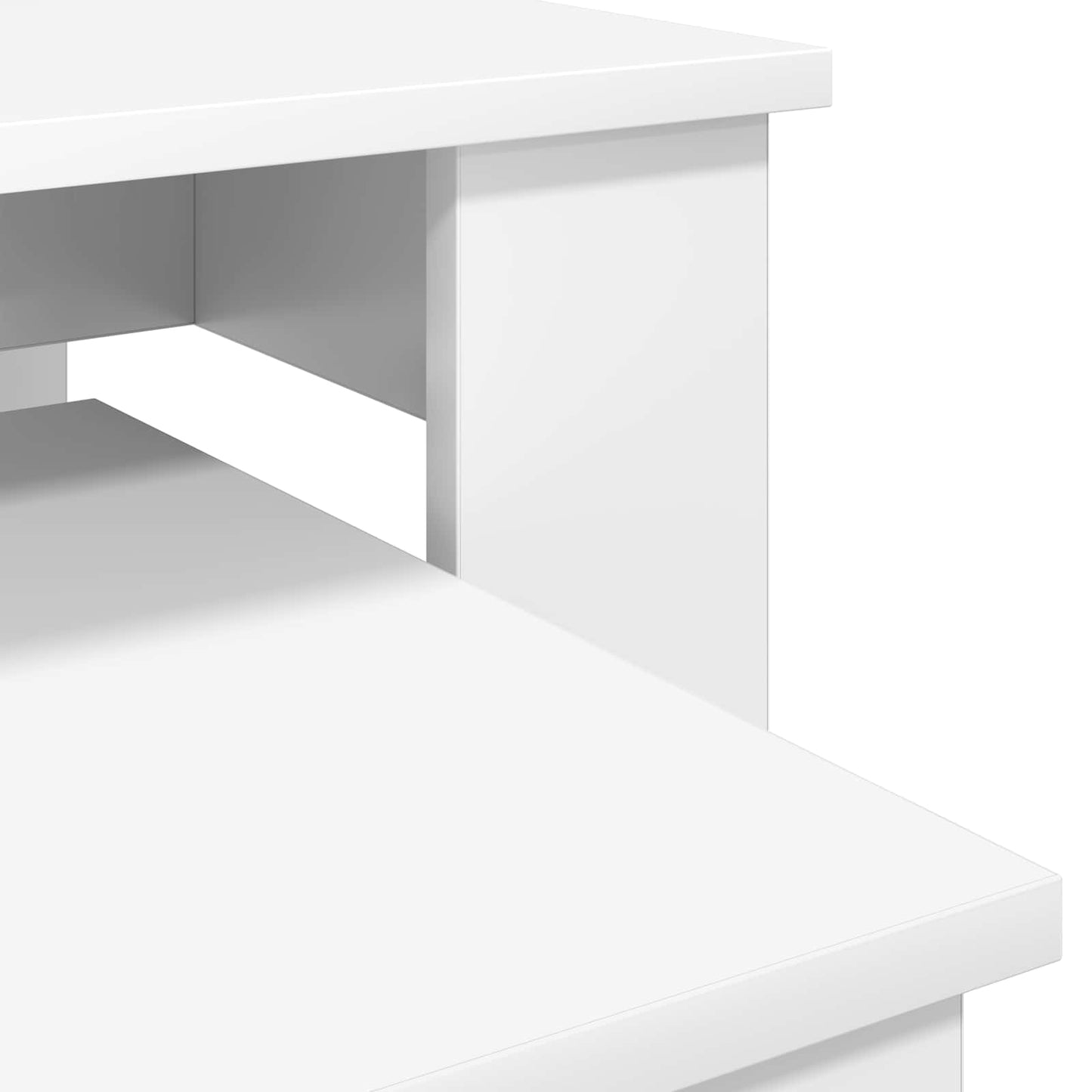 Kaffebord Sett 2 pcs Hvit Konstruert tre