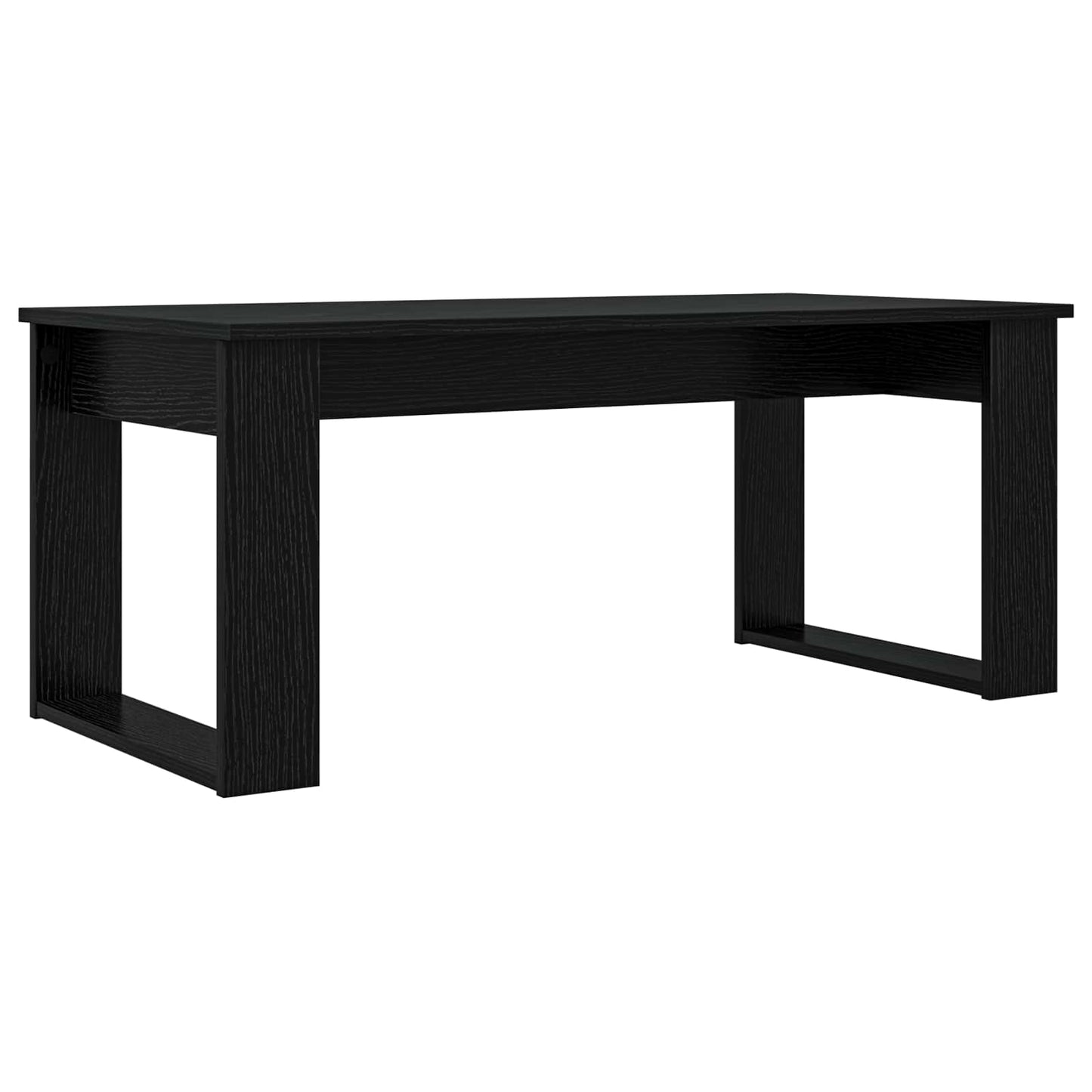 Kaffebord Sett 2 pcs Svart Eik Konstruert tre