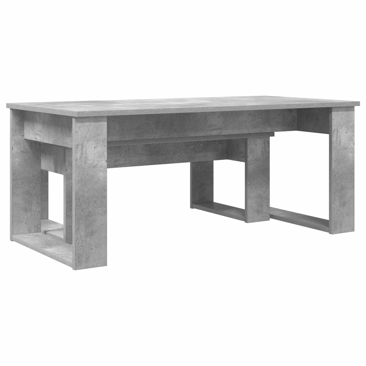 Kaffebord Sett 2 pcs Betonggrå Konstruert tre