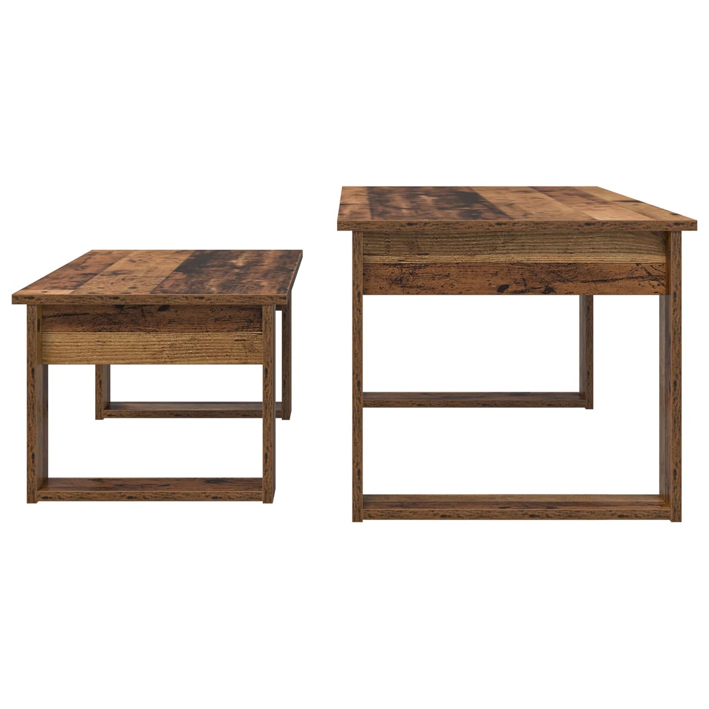 Kaffebord Sett 2 pcs Gammelt tre Konstruert tre