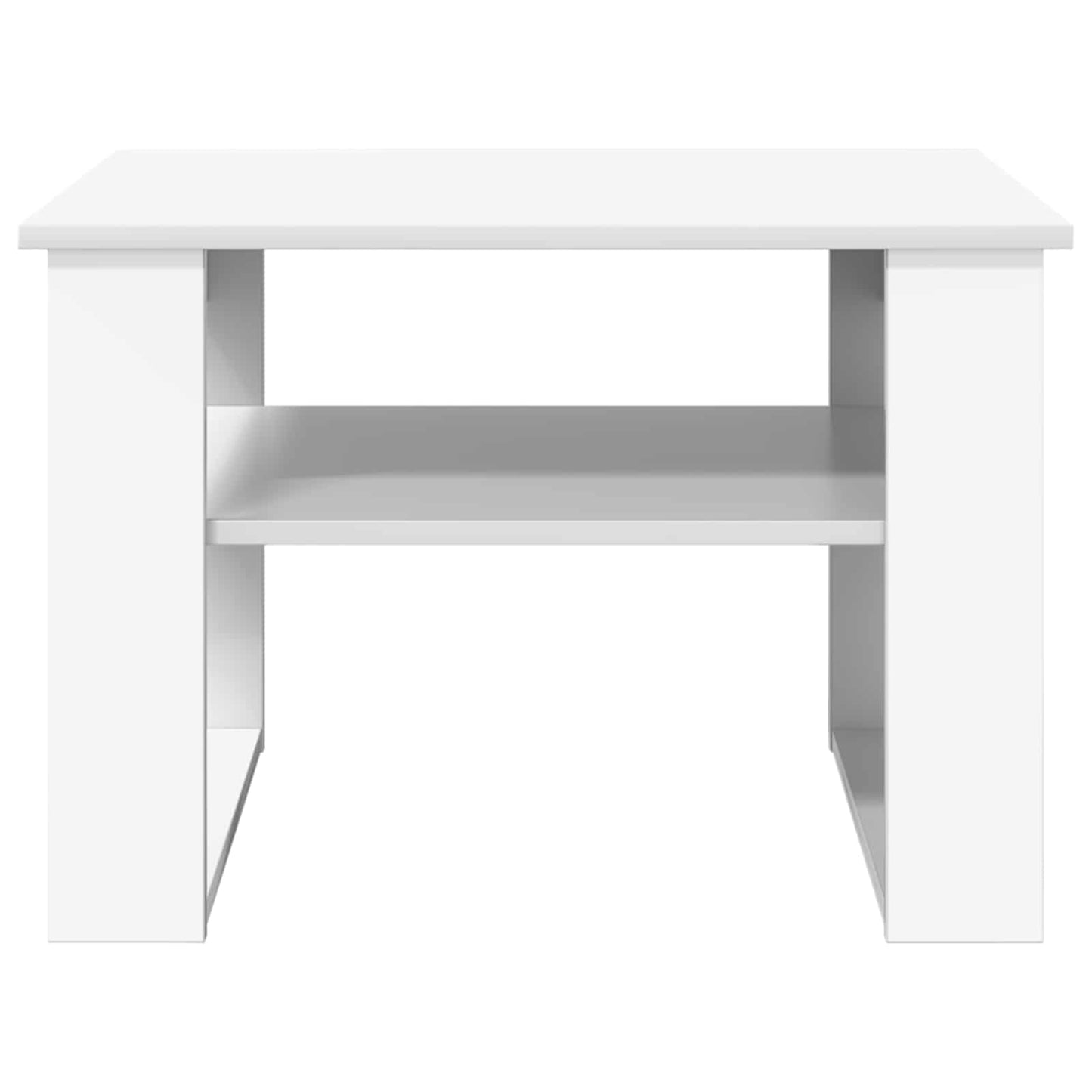 Kaffebord med lagring Hvit 64 x 54 x 44 cm Konstruert tre
