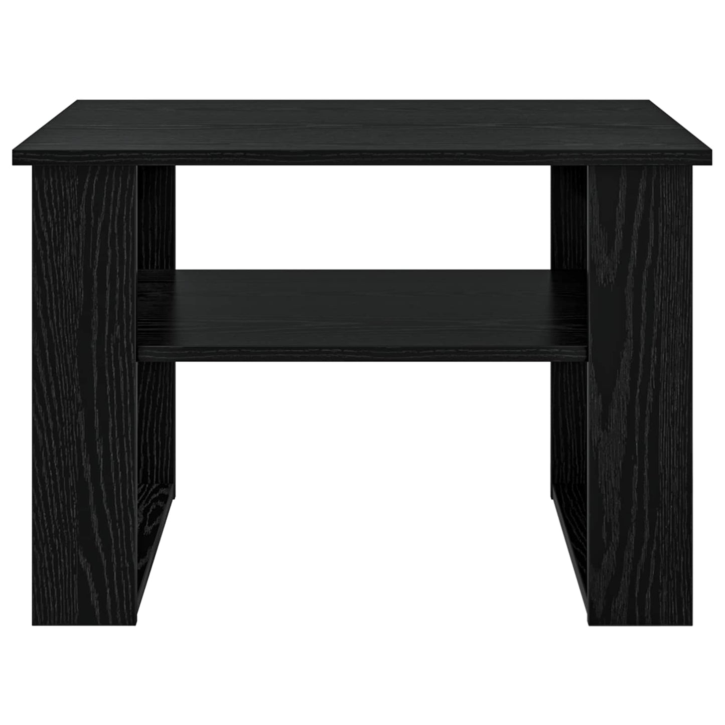 Kaffebord med lagring Svart Eik 64 x 54 x 44 cm Konstruert tre