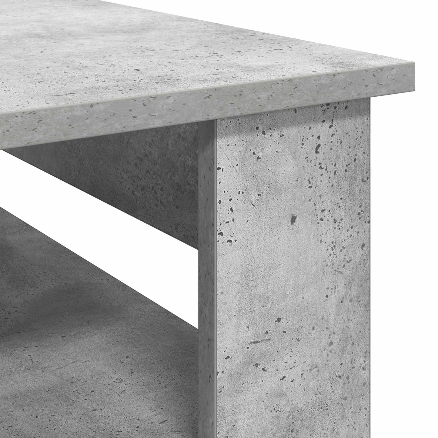 Kaffebord med lagring Betonggrå 96 x 54 x 44 cm Konstruert tre