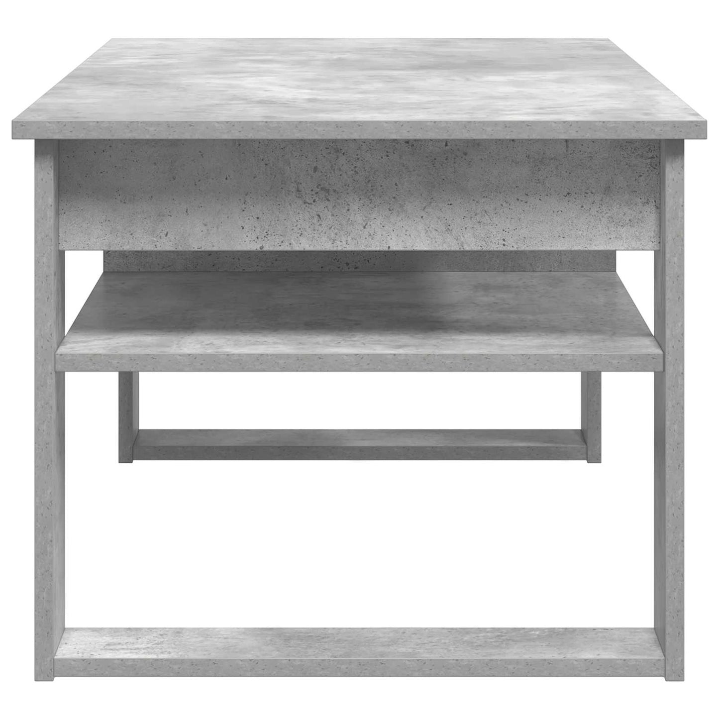 Kaffebord med lagring Betonggrå 96 x 54 x 44 cm Konstruert tre