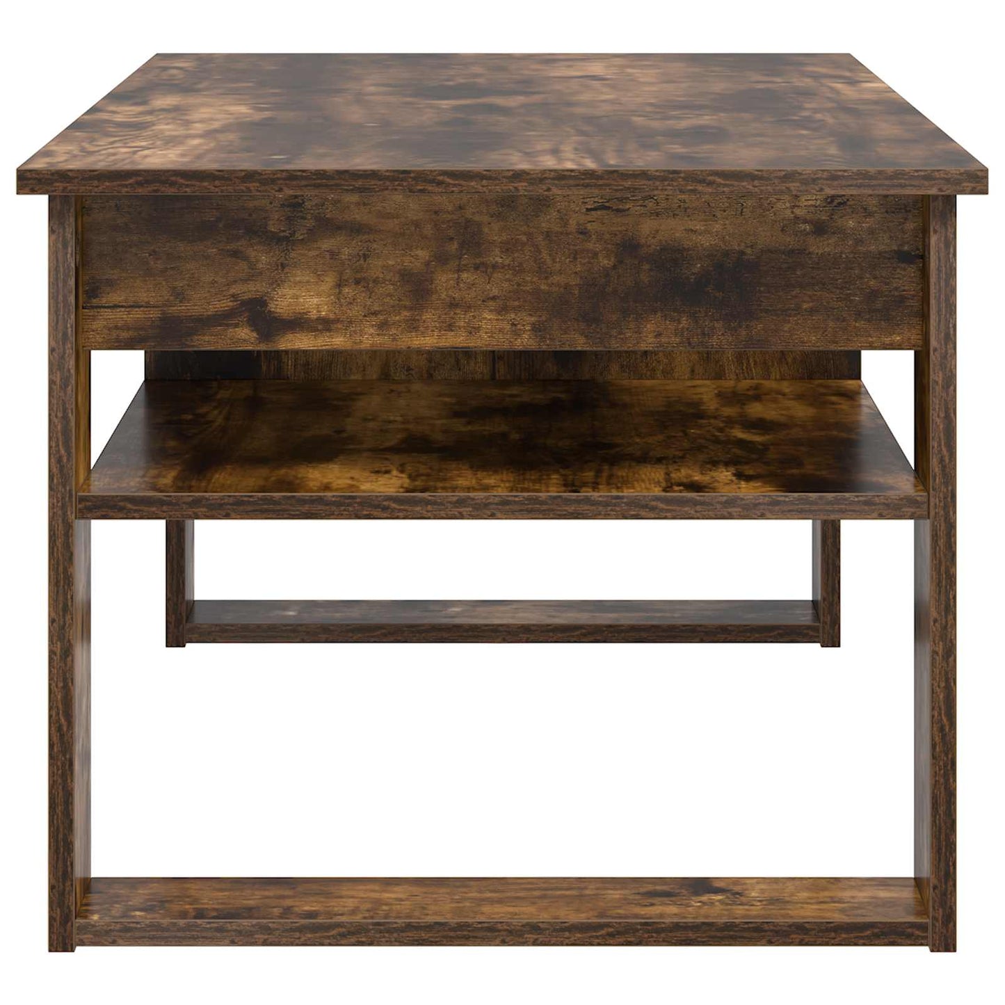 Kaffebord med lagring Røkt eik 96 x 54 x 44 cm Konstruert tre