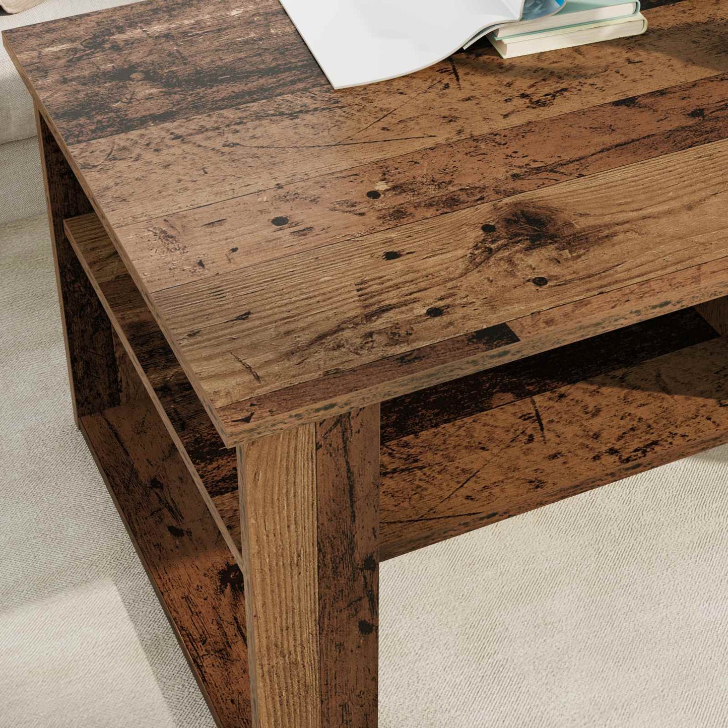 Kaffebord Gammelt tre 96 x 54 x 44 cm Konstruert tre