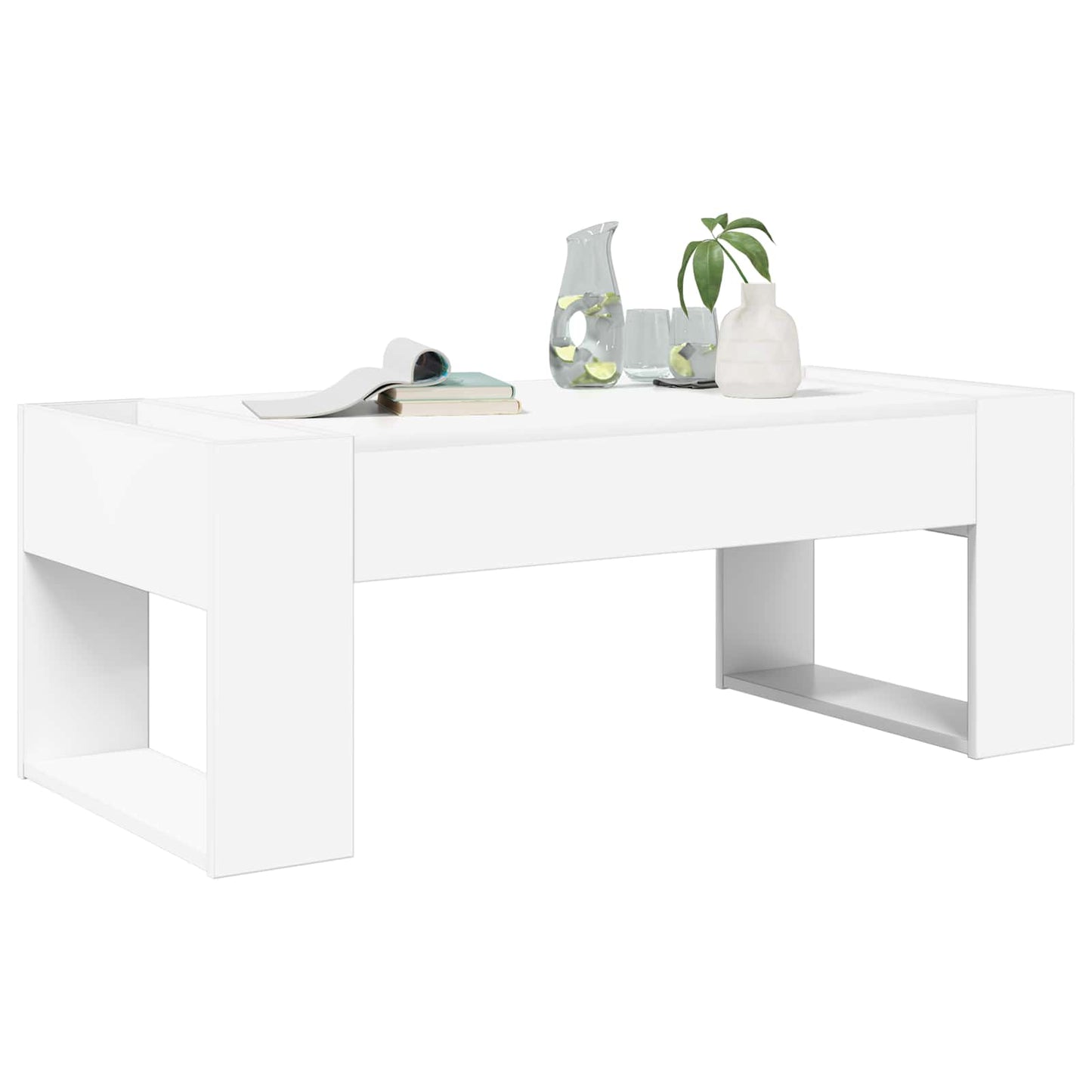 Kaffebord Hvit 110 x 50 x 41 cm Konstruert tre