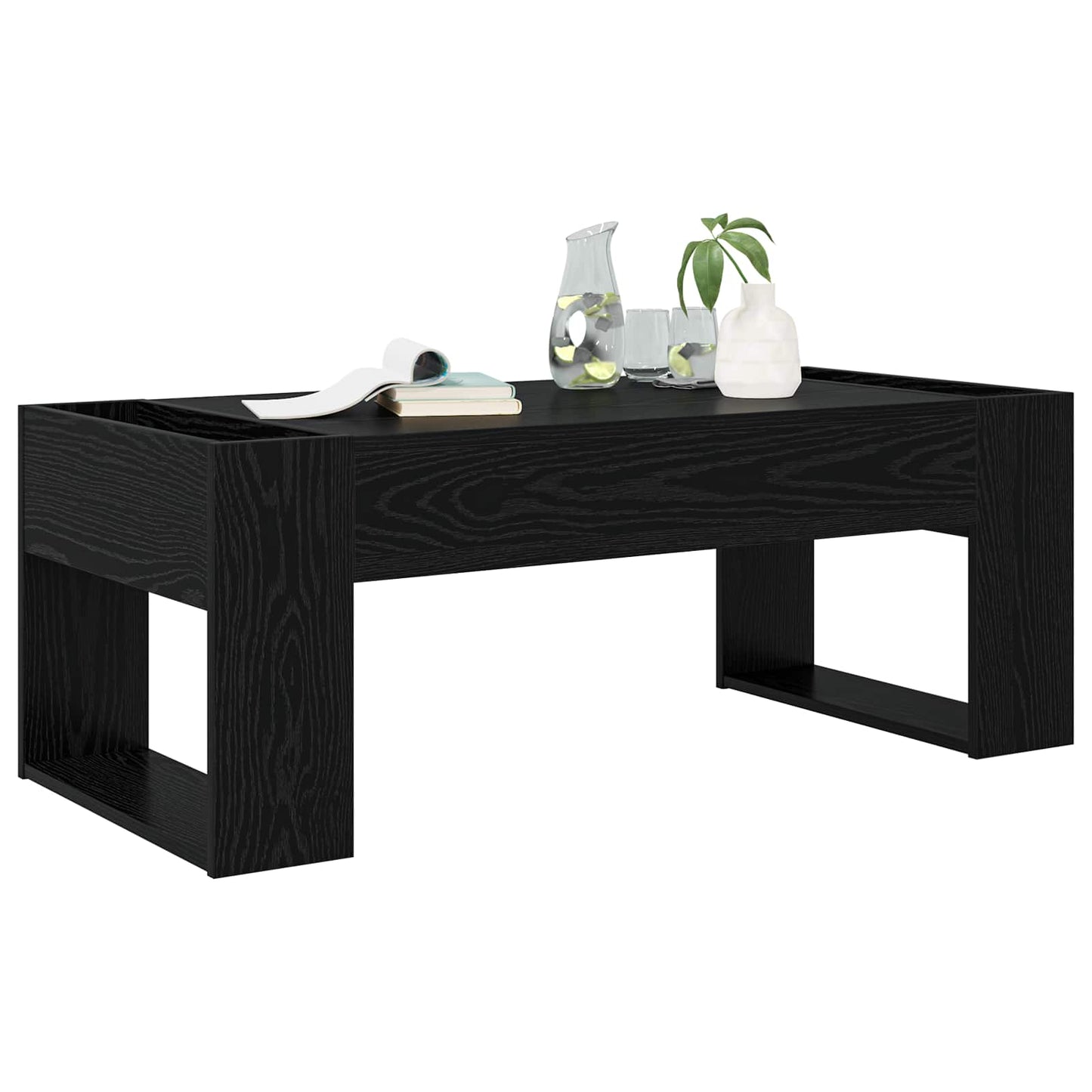 Kaffebord Svart Eik 110 x 50 x 41 cm Konstruert tre