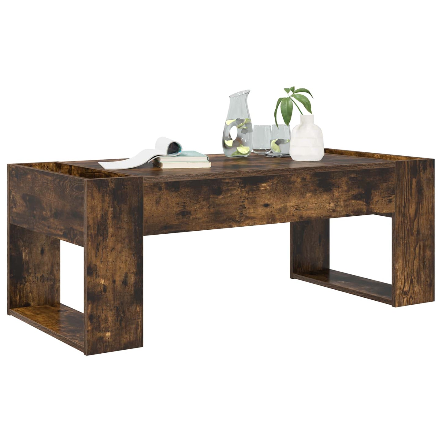 Kaffebord Røkt eik 110 x 50 x 41 cm Konstruert tre