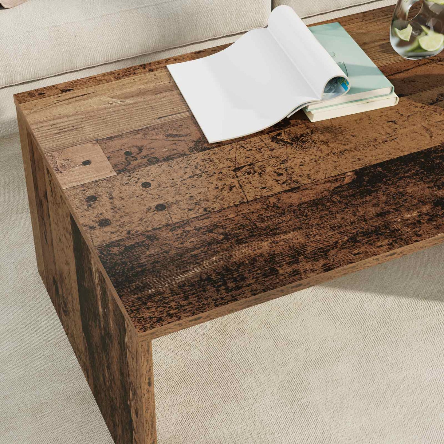Kaffebord Gammelt tre 95 x 50 x 34 cm Konstruert tre