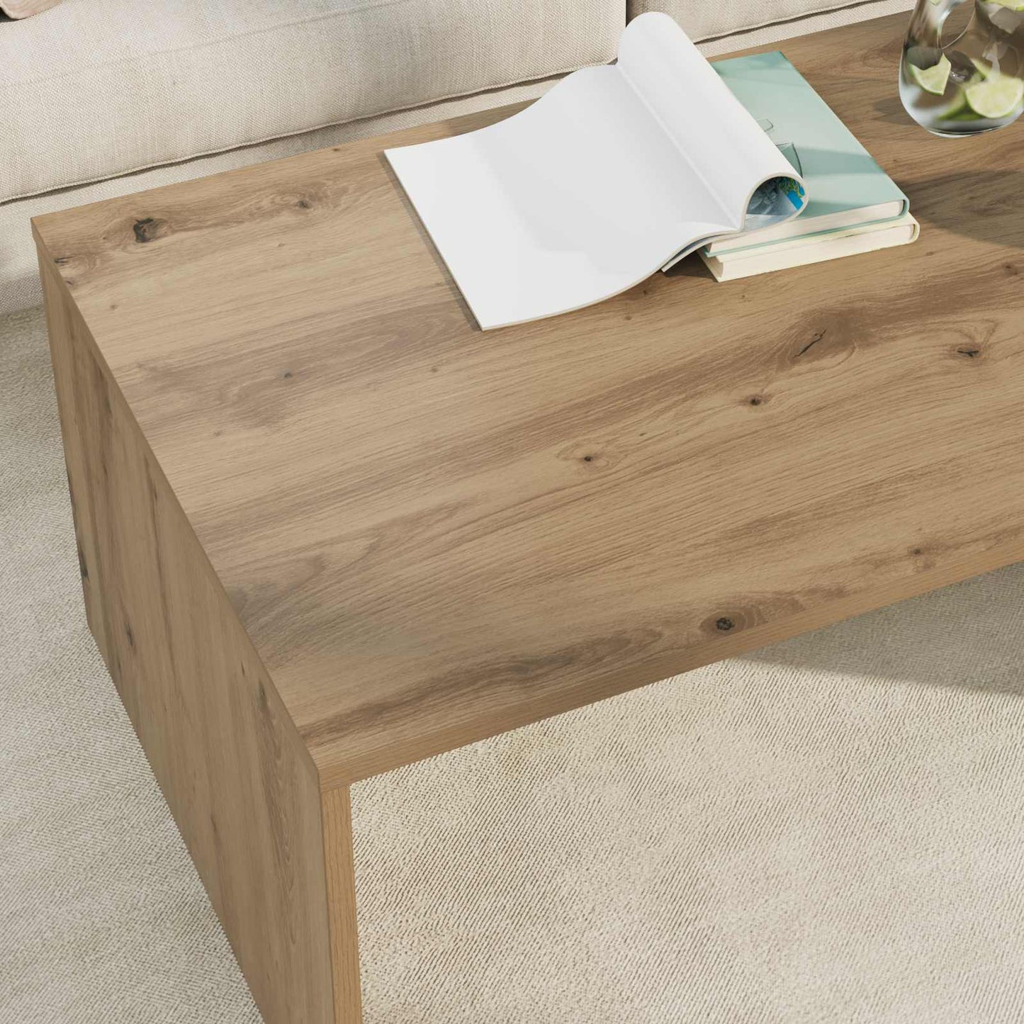 Kaffebord Artisan Eik 95 x 50 x 34 cm Konstruert tre