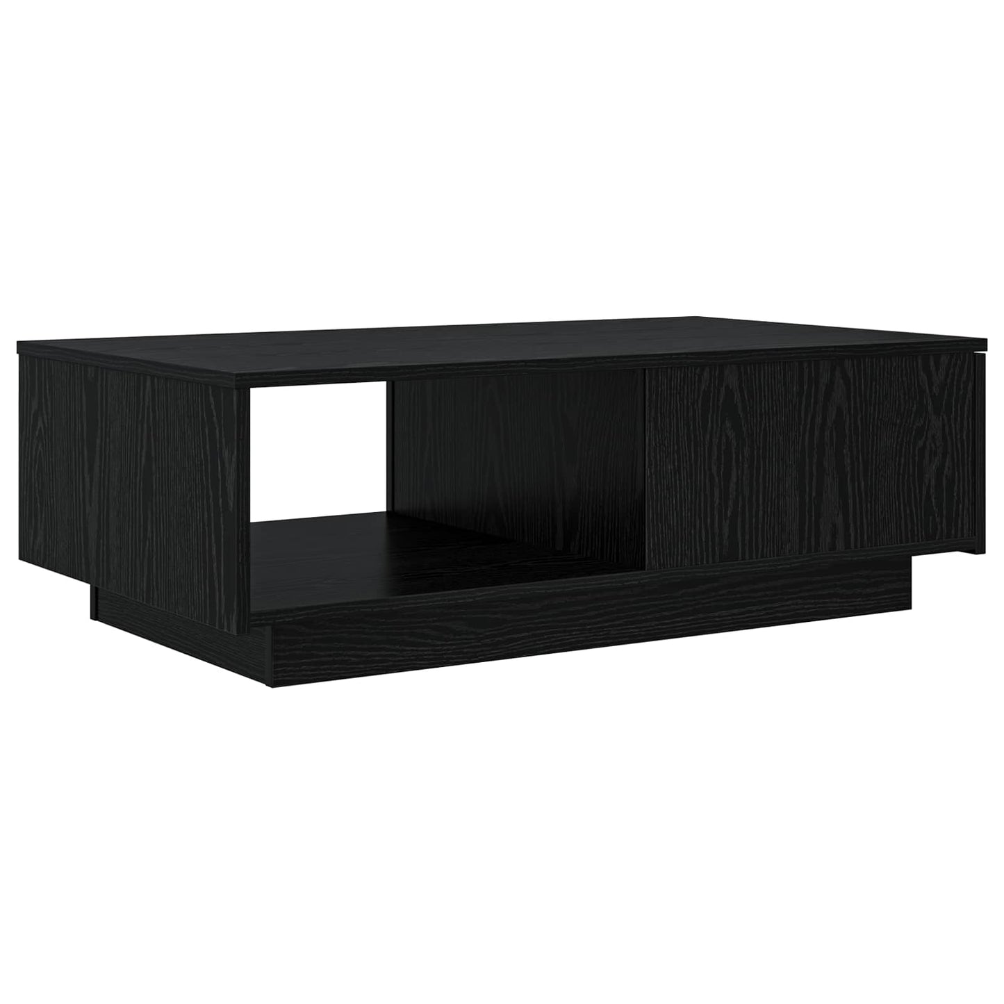 Kaffebord med skuff Svart Eik 95 x 55 x 31 cm Konstruert tre