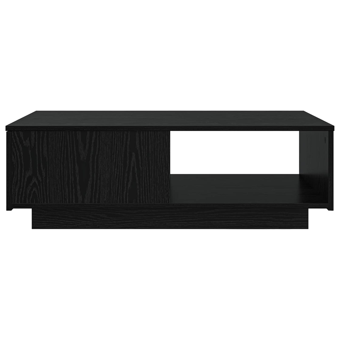 Kaffebord med skuff Svart Eik 95 x 55 x 31 cm Konstruert tre