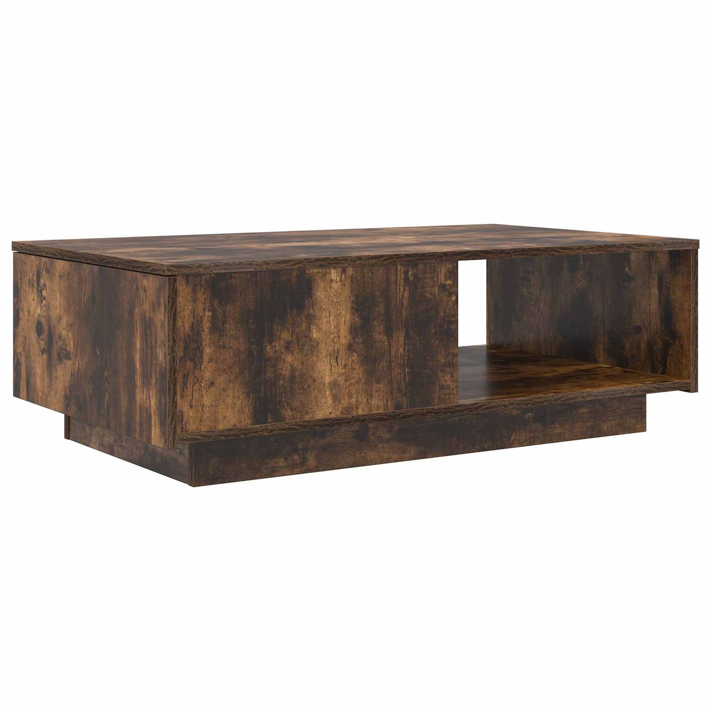 Kaffebord med skuff Røkt eik 95 x 55 x 31 cm Konstruert tre