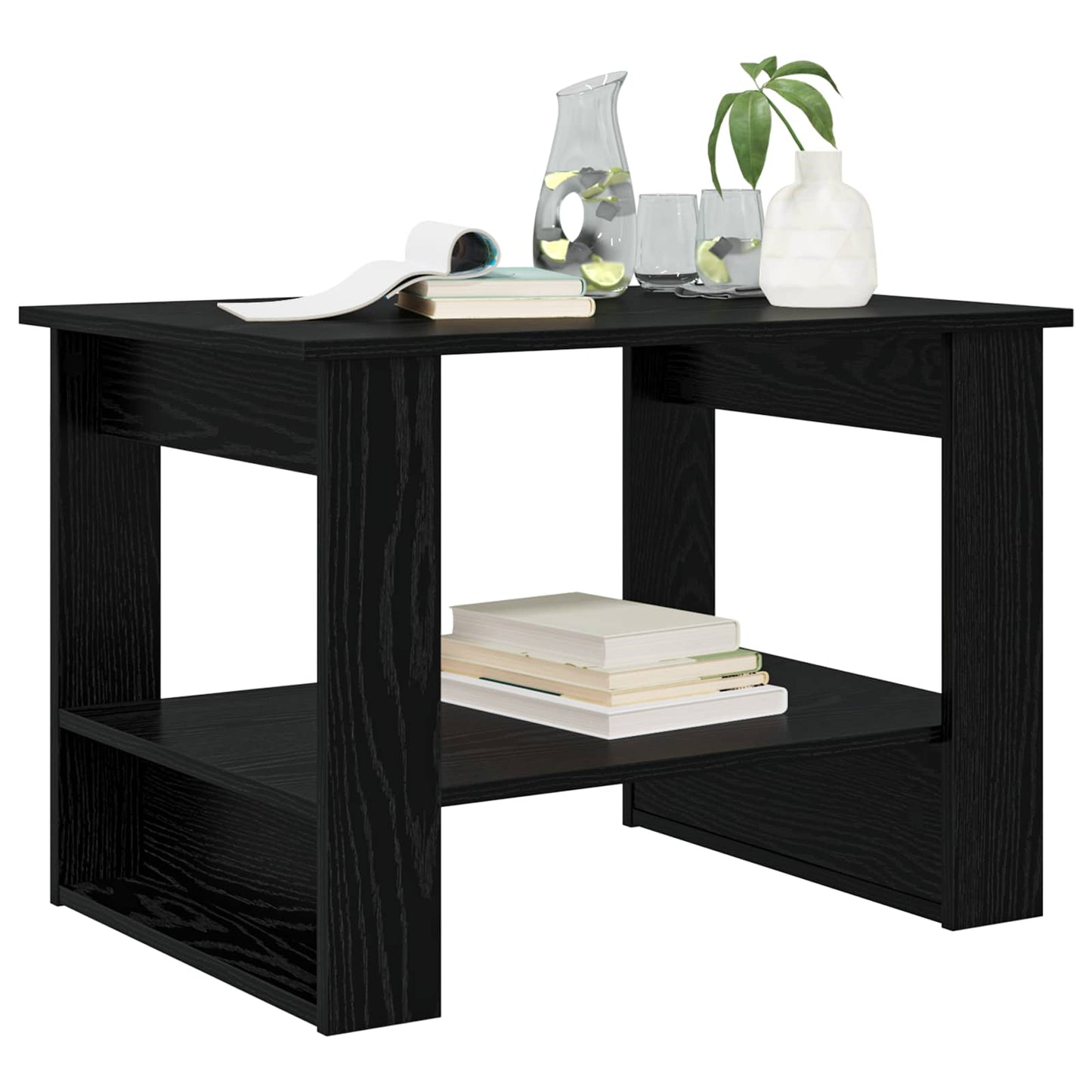 Kaffebord Svart Eik 72 x 50 x 50 cm Konstruert tre