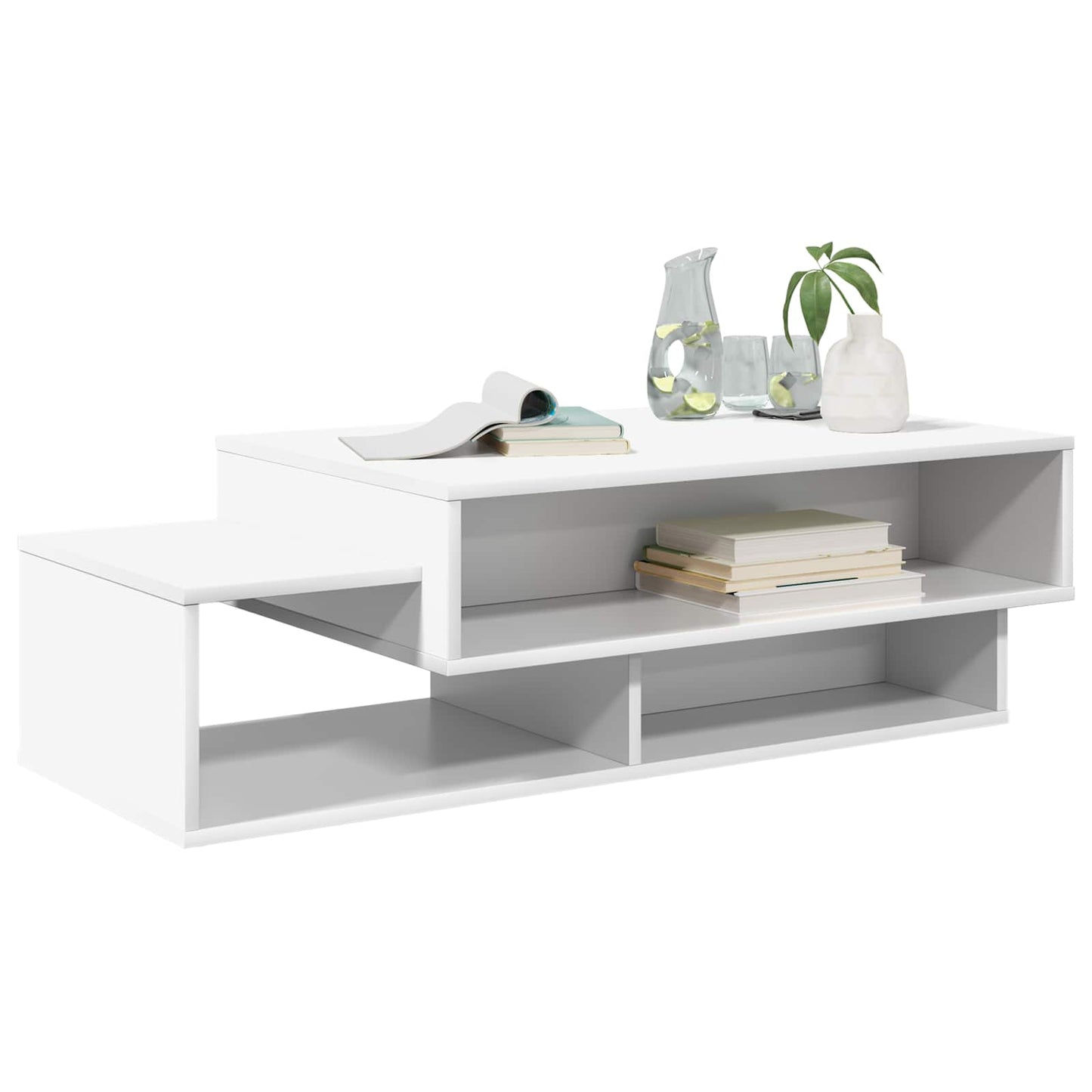 Kaffebord Hvit 105 x 50 x 32,5 cm Konstruert tre