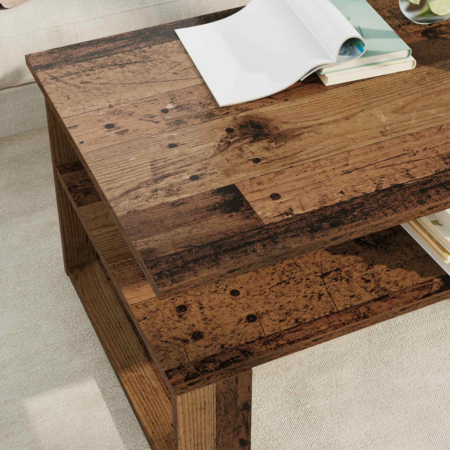 Kaffebord Gammelt tre 90 x 50 x 40 cm Konstruert tre