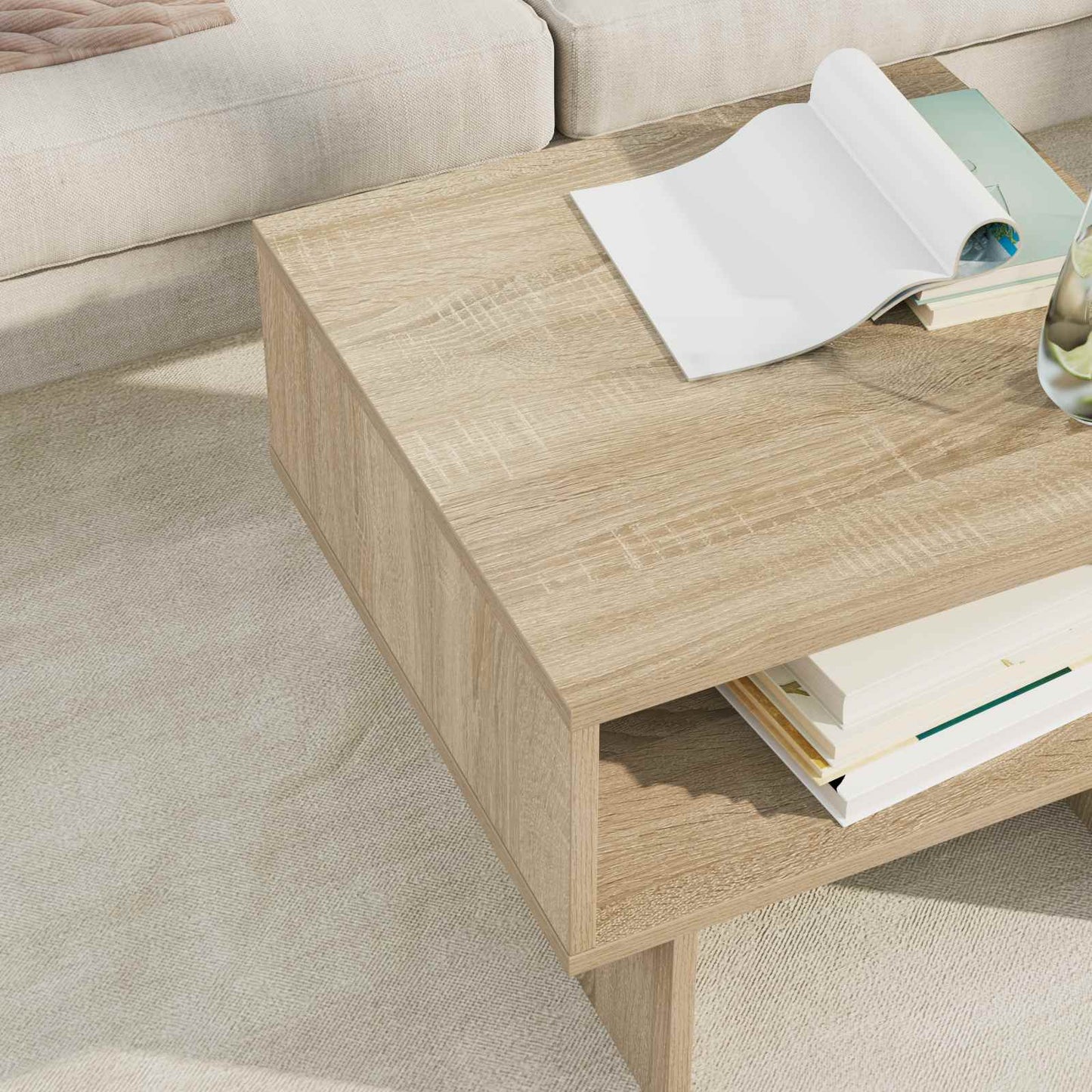 Kaffebord Sonoma eik 48 x 46 x 35 cm Konstruert tre