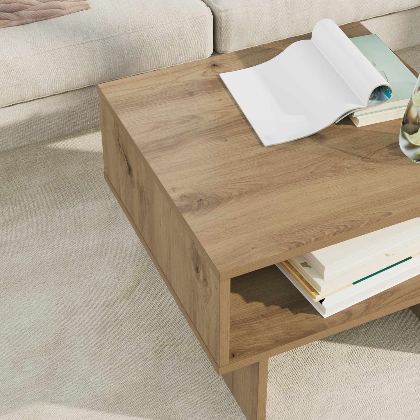 Kaffebord Artisan Eik 48 x 46 x 35 cm Konstruert tre