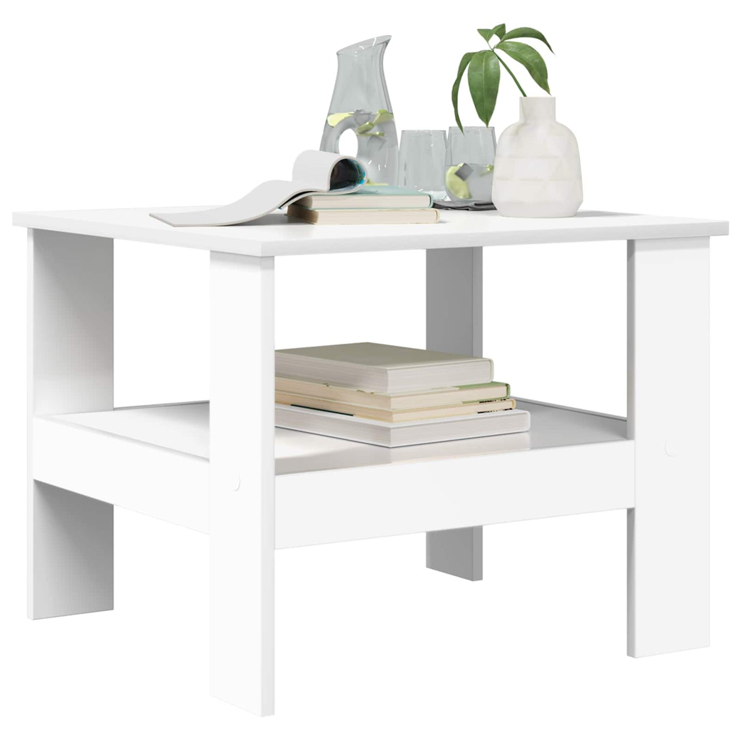 Kaffebord Hvit 57 x 55 x 45 cm Konstruert tre