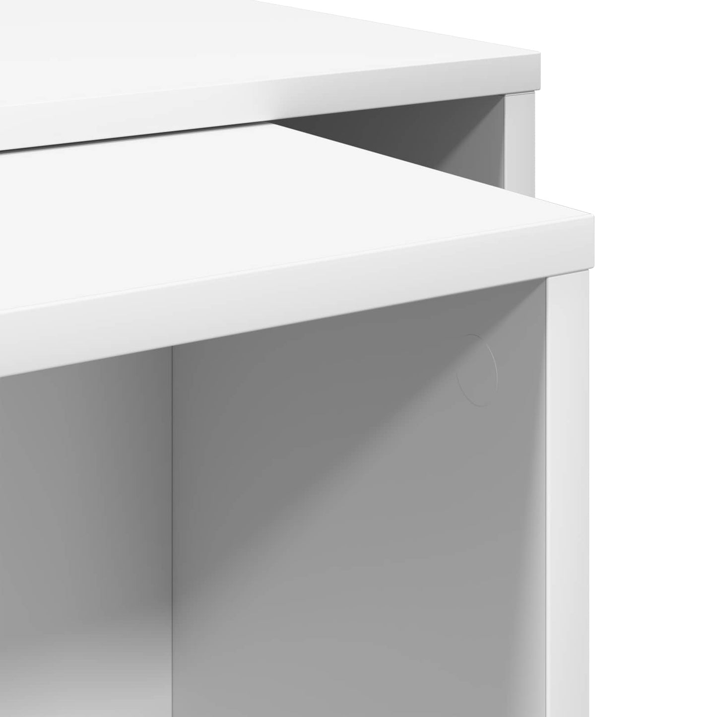 Kaffebord Sett 2 pcs Hvit Konstruert tre