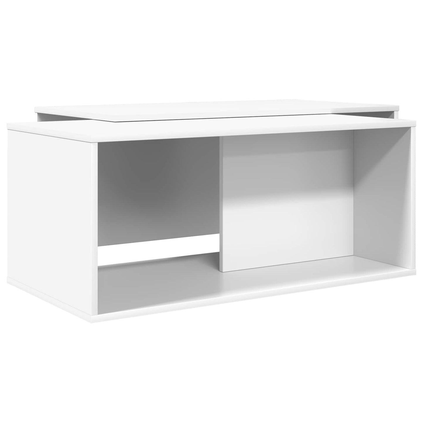 Kaffebord Sett 2 pcs Hvit Konstruert tre
