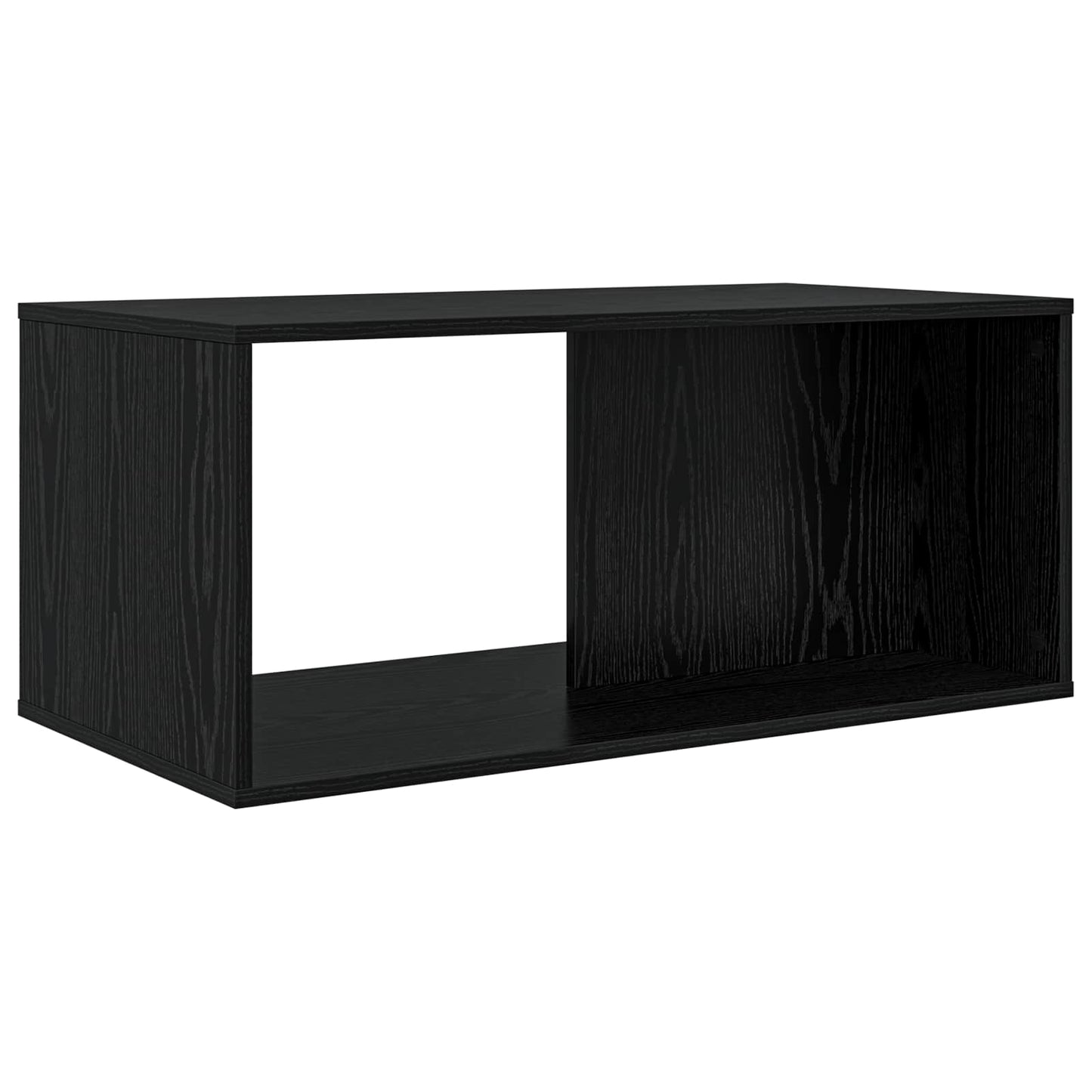 Kaffebord Sett 2 pcs Svart Eik Konstruert tre