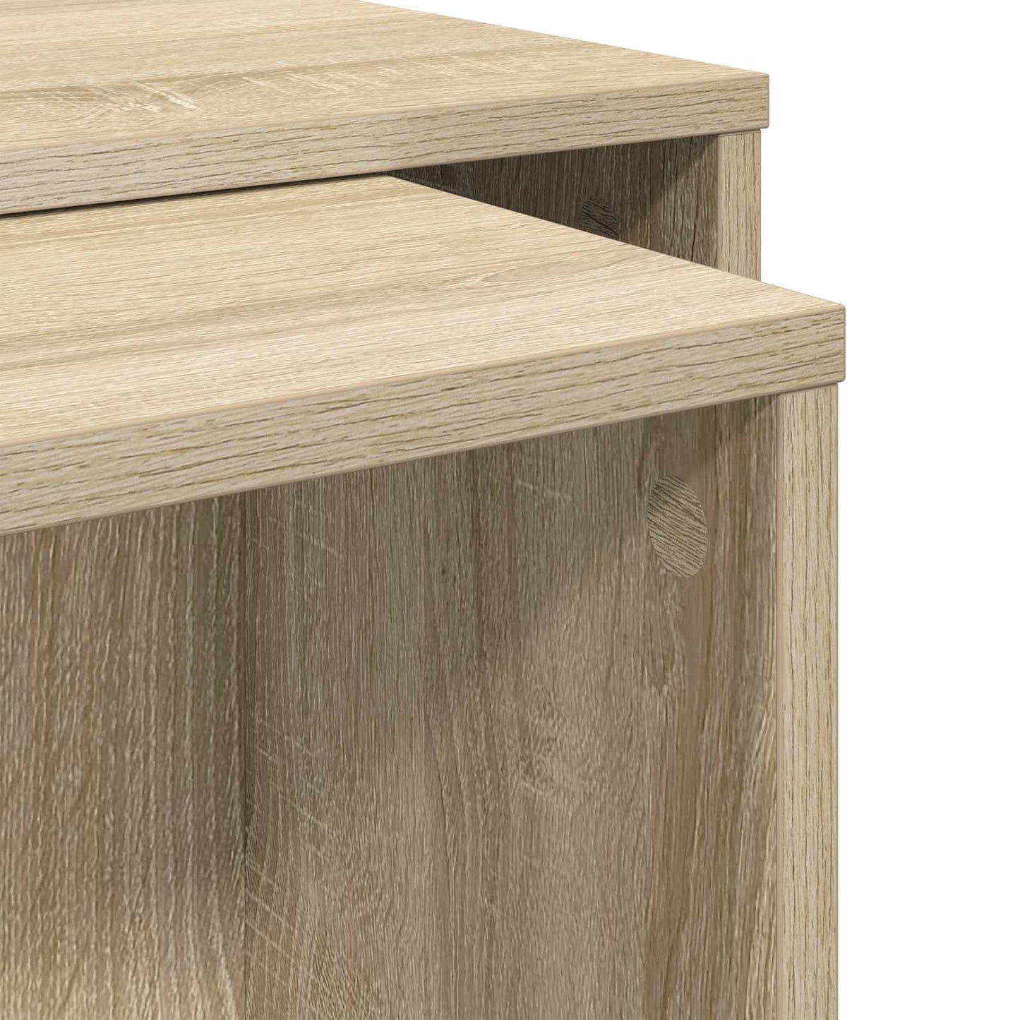 Kaffebord Sett 2 pcs Sonoma eik Konstruert tre