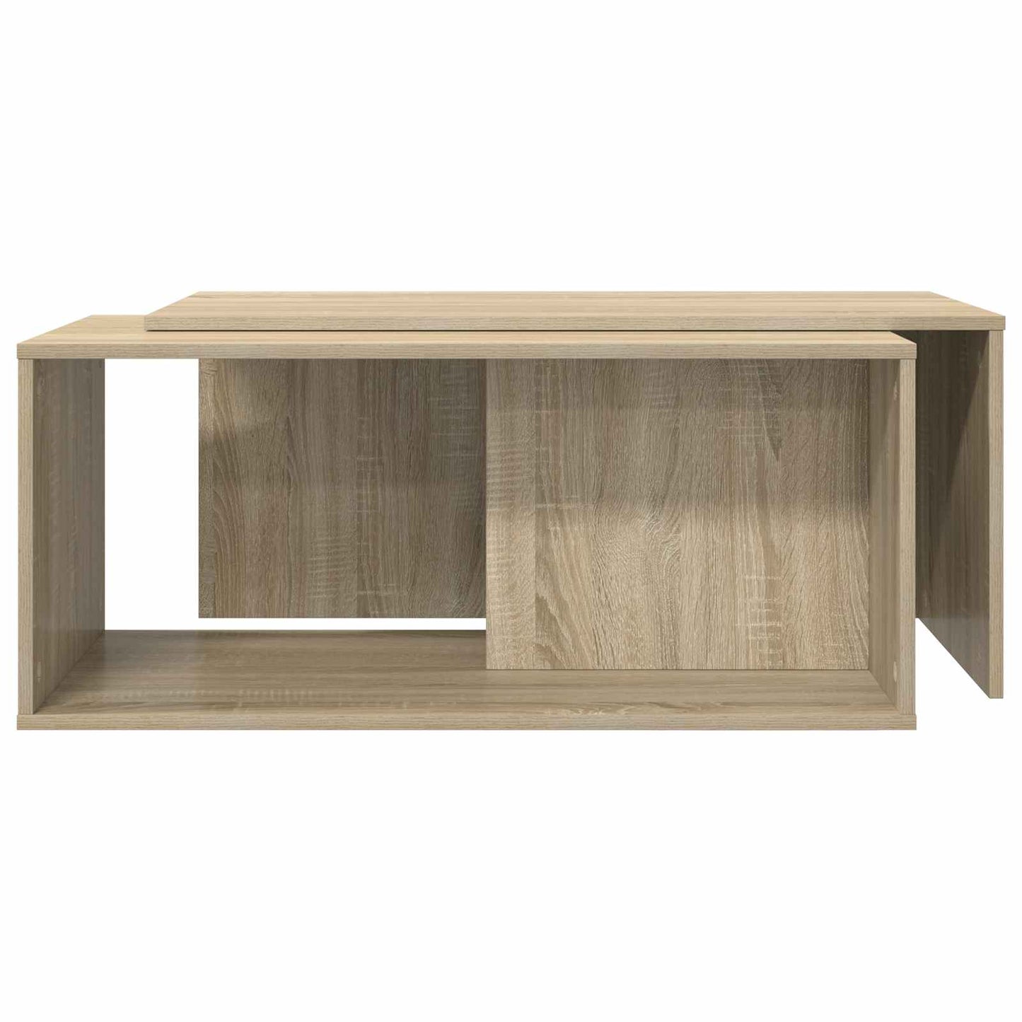 Kaffebord Sett 2 pcs Sonoma eik Konstruert tre