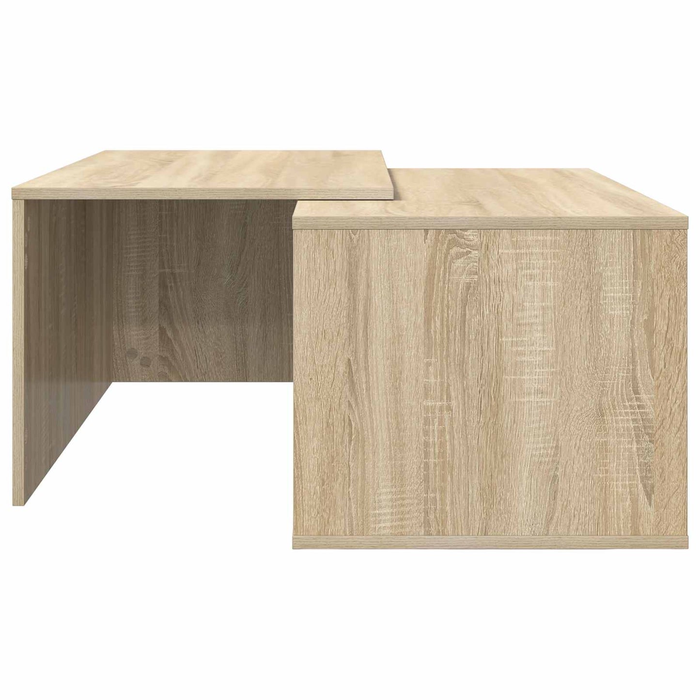 Kaffebord Sett 2 pcs Sonoma eik Konstruert tre