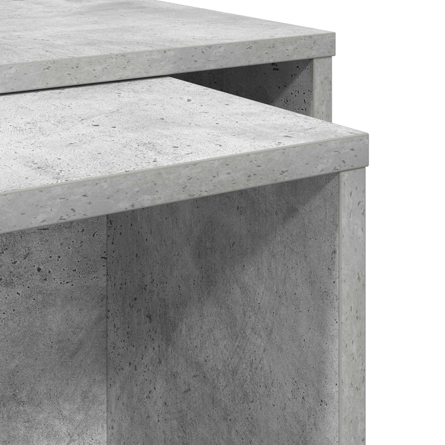 Kaffebord Sett 2 pcs Betonggrå Konstruert tre