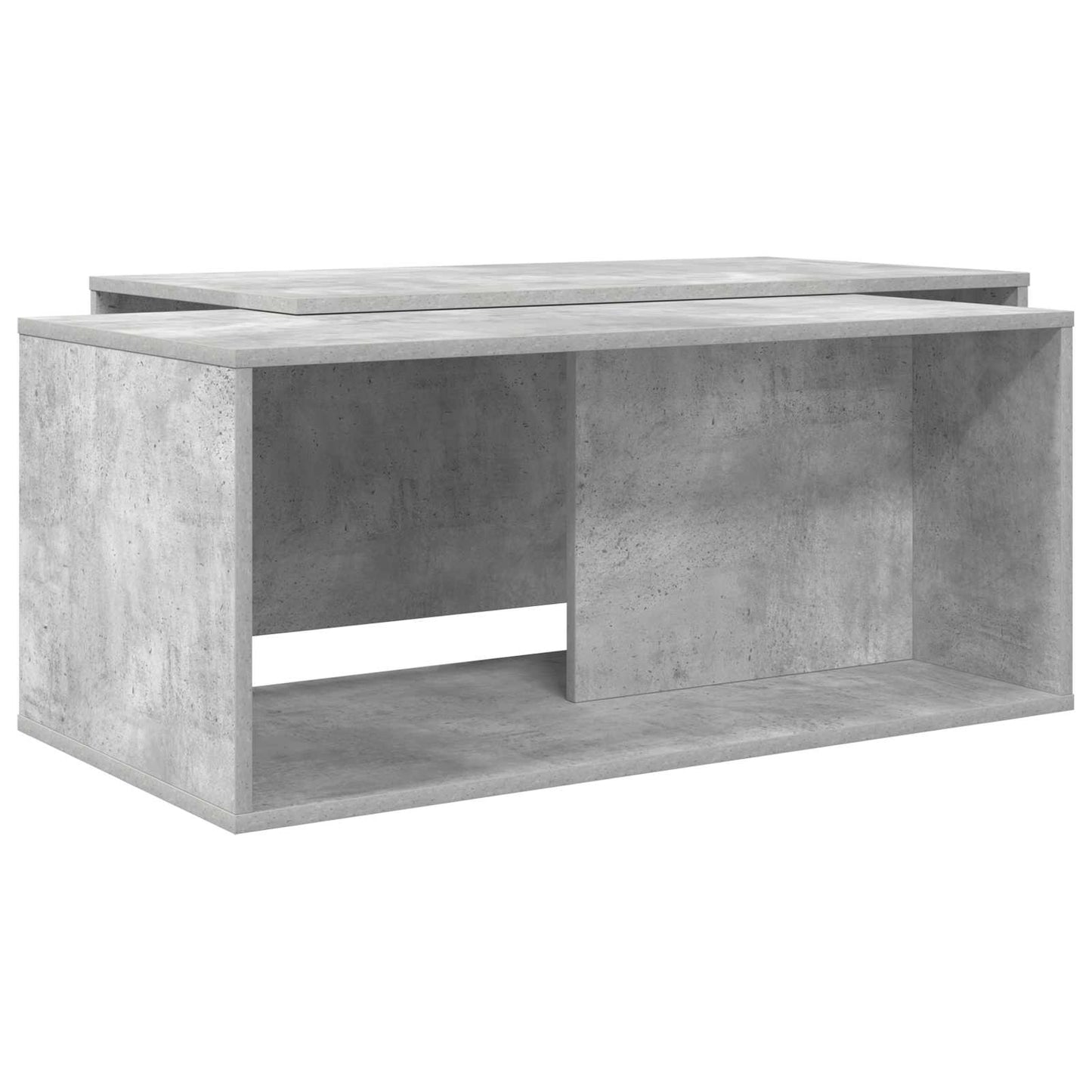 Kaffebord Sett 2 pcs Betonggrå Konstruert tre