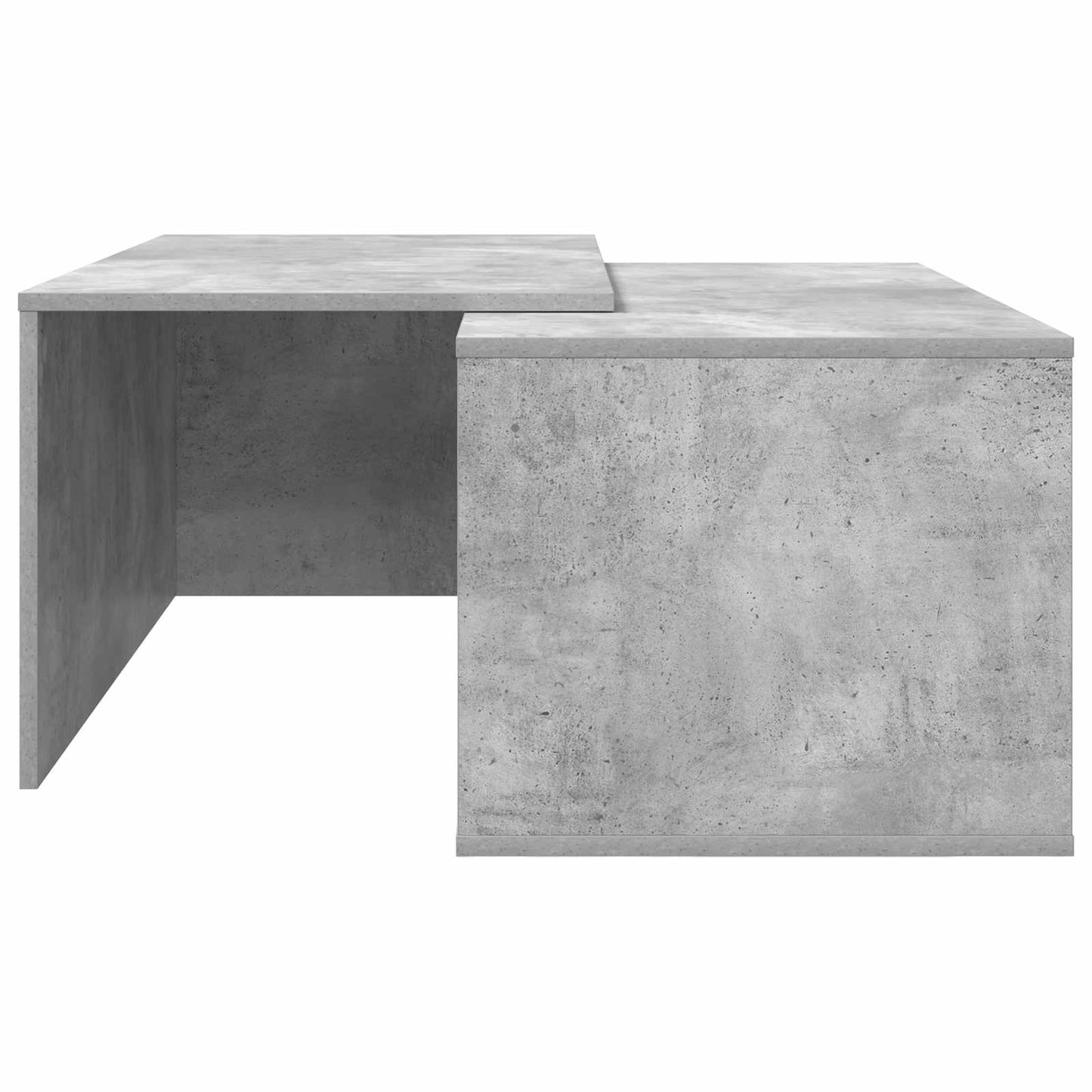 Kaffebord Sett 2 pcs Betonggrå Konstruert tre