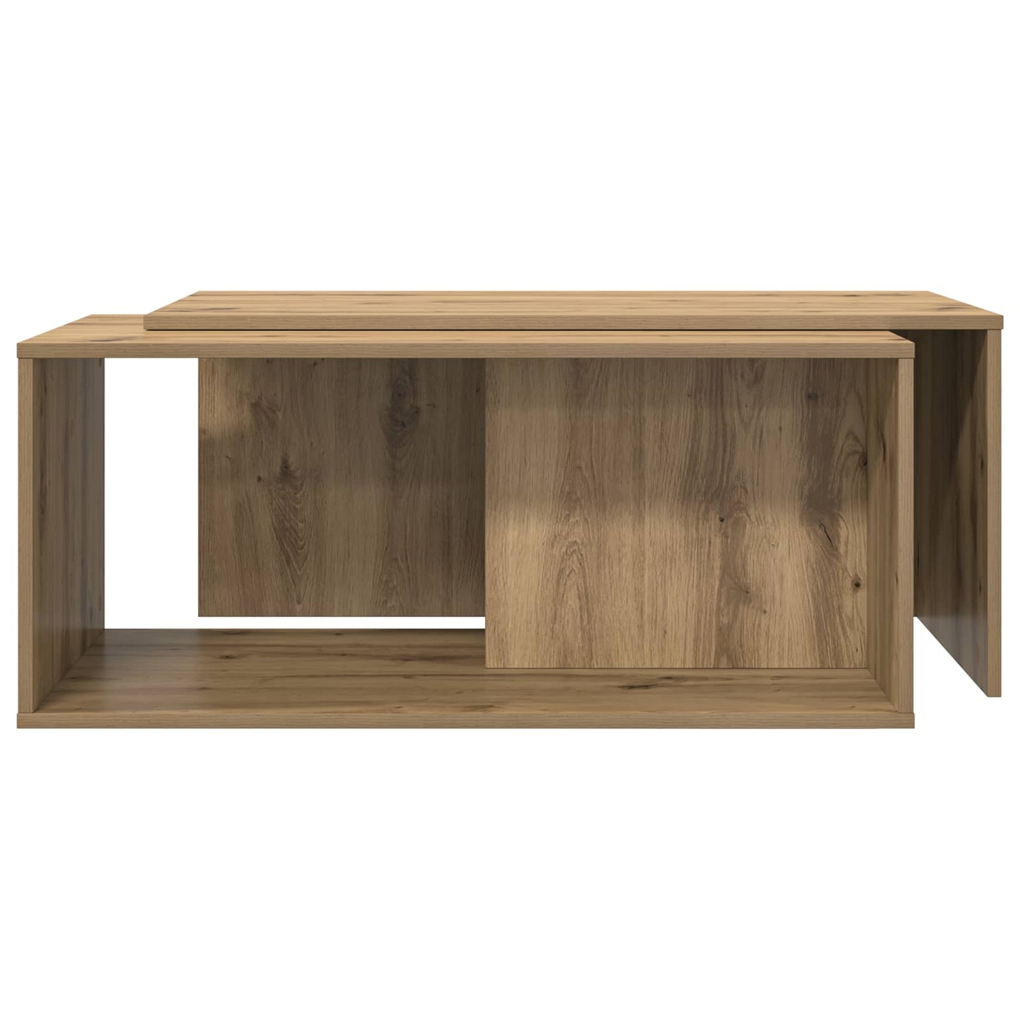 Kaffebord Sett 2 pcs Artisan Eik Konstruert tre