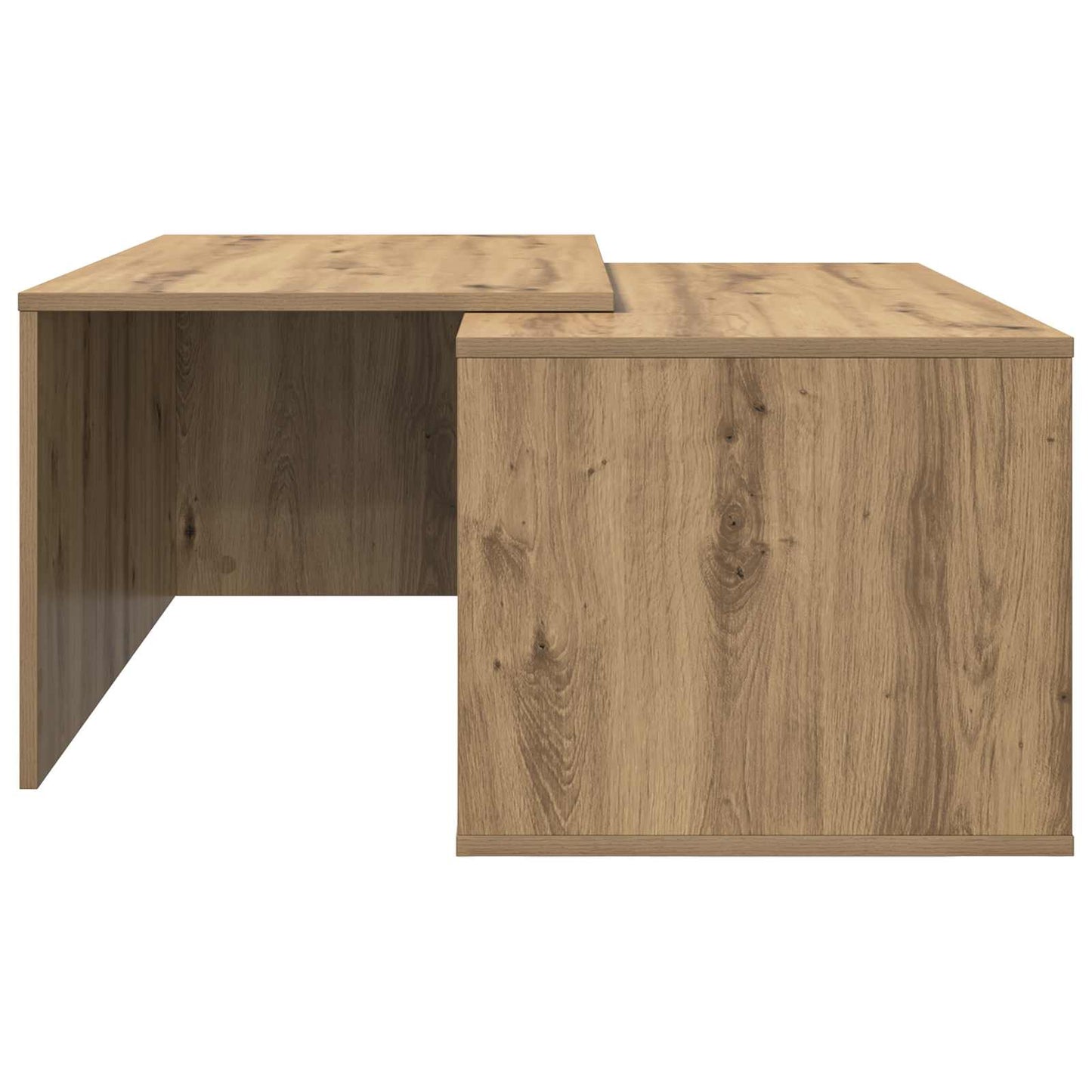 Kaffebord Sett 2 pcs Artisan Eik Konstruert tre