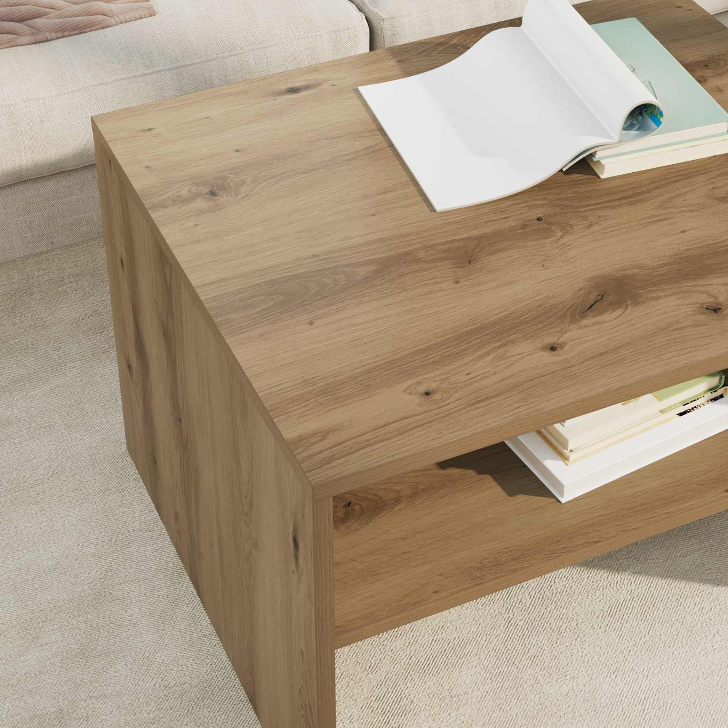 Kaffebord Artisan Eik 60 x 50 x 40 cm Konstruert tre
