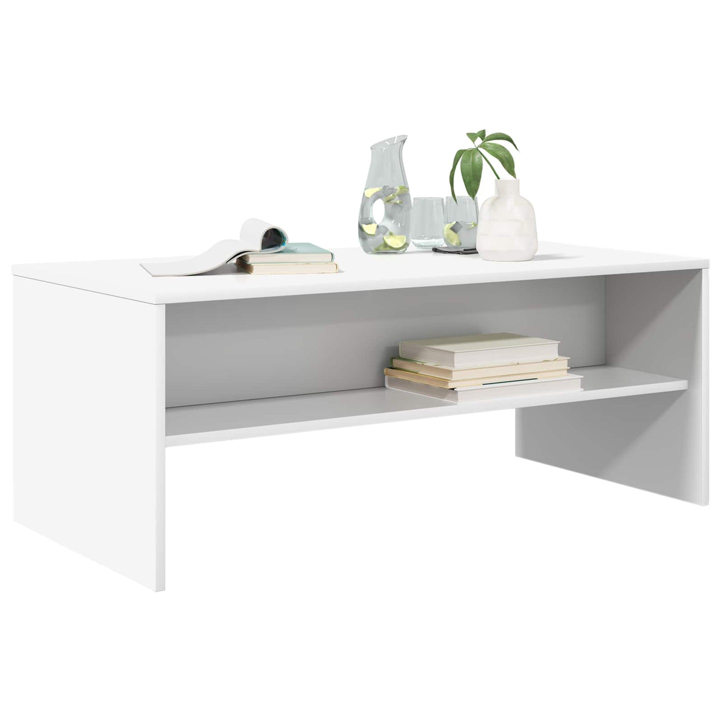 Kaffebord Hvit 100 x 50 x 40 cm Konstruert tre