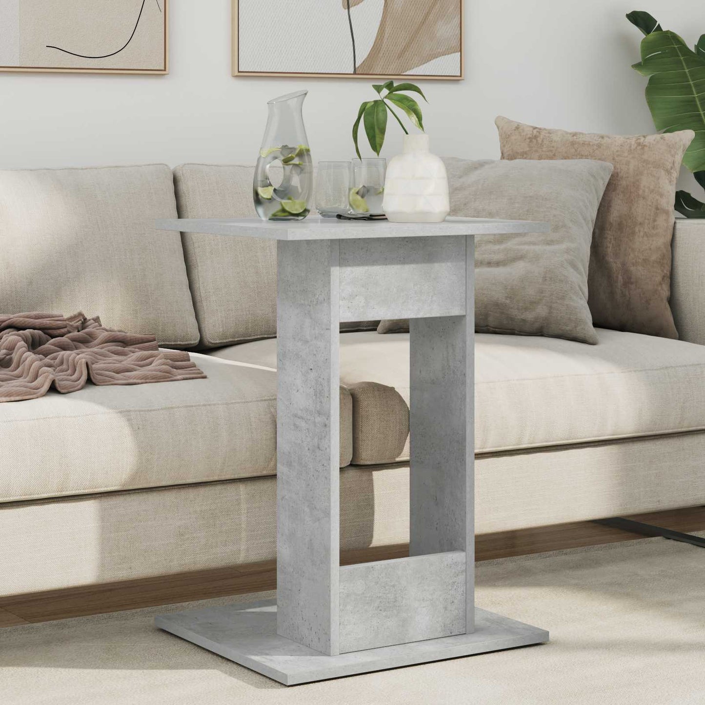 Sidetabell Betonggrå 45 x 40 x 62,5 cm Konstruert tre