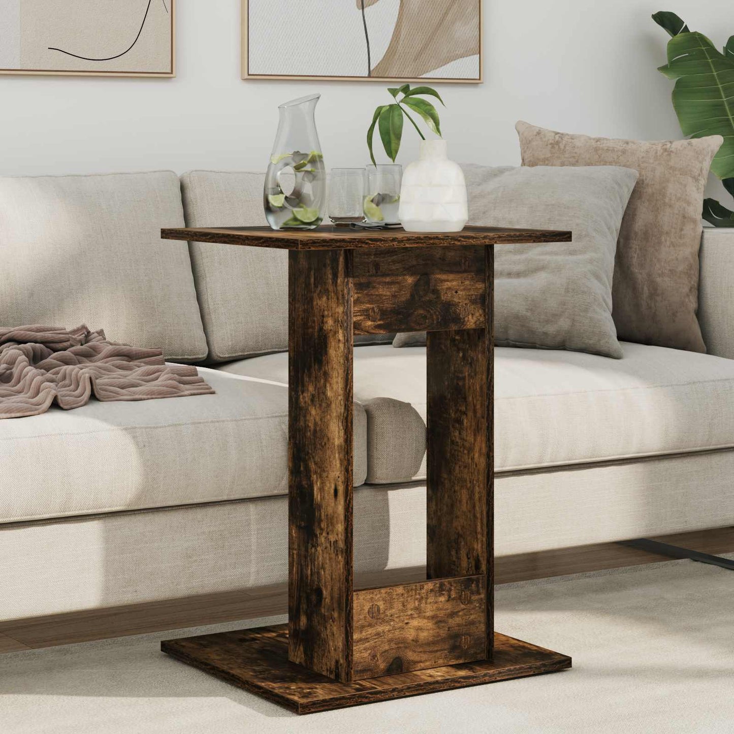 Sidetabell Røkt eik 45 x 40 x 62,5 cm Konstruert tre